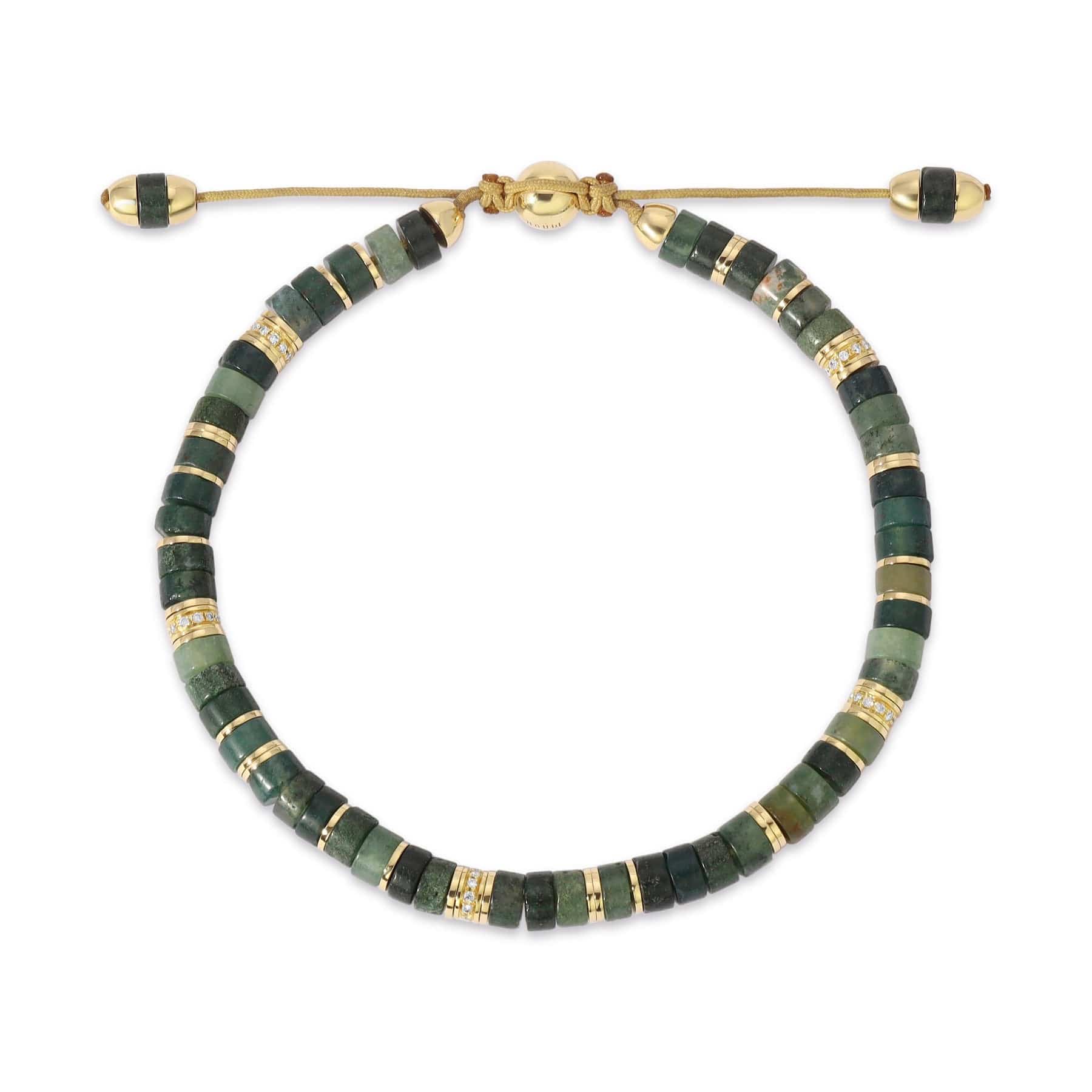 Maor 18K Yellow Gold Diamond and Jade Tucson Bracelet - Image 2