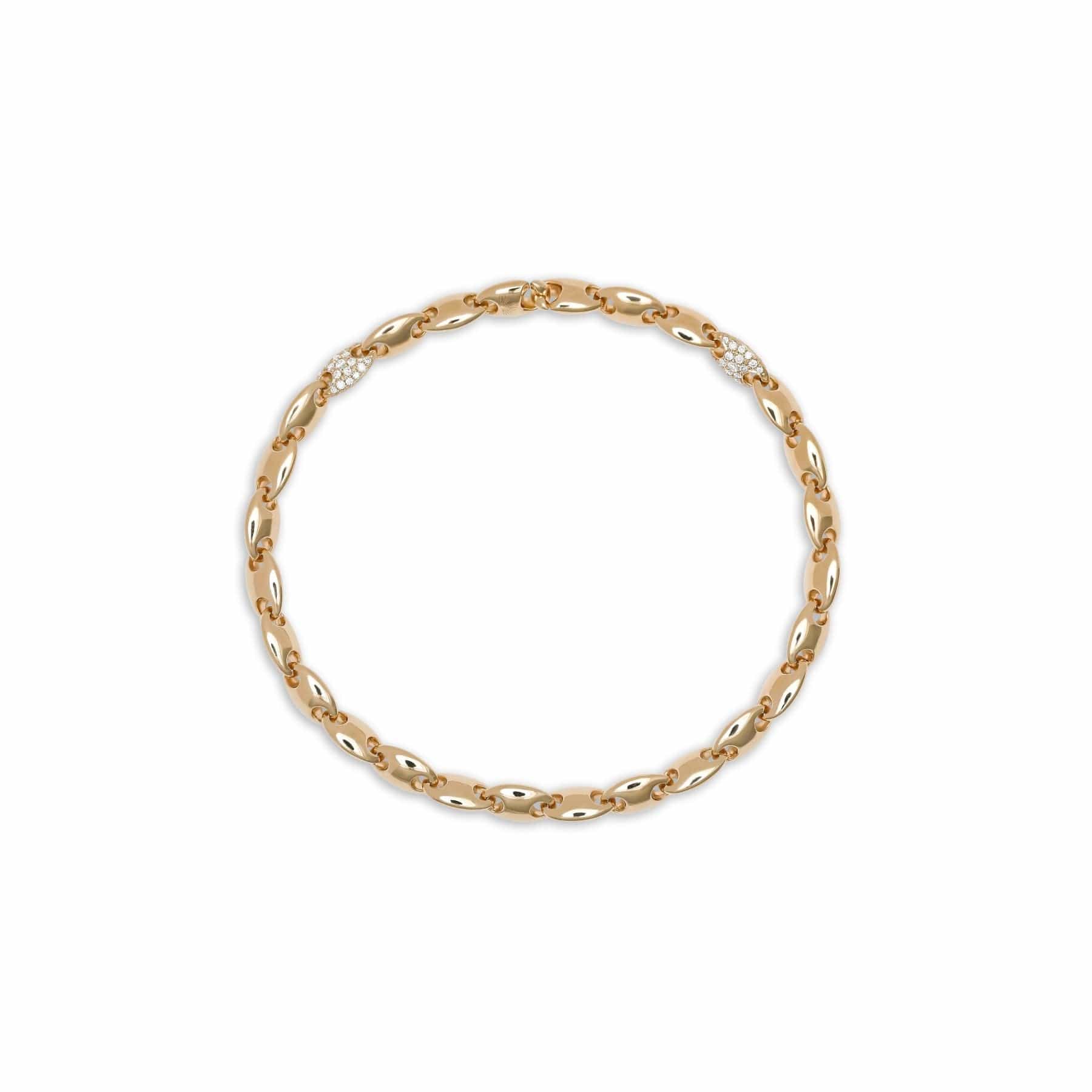Maor 18K Yellow Gold Diamond Neo Oval Link Bracelet - Image 2