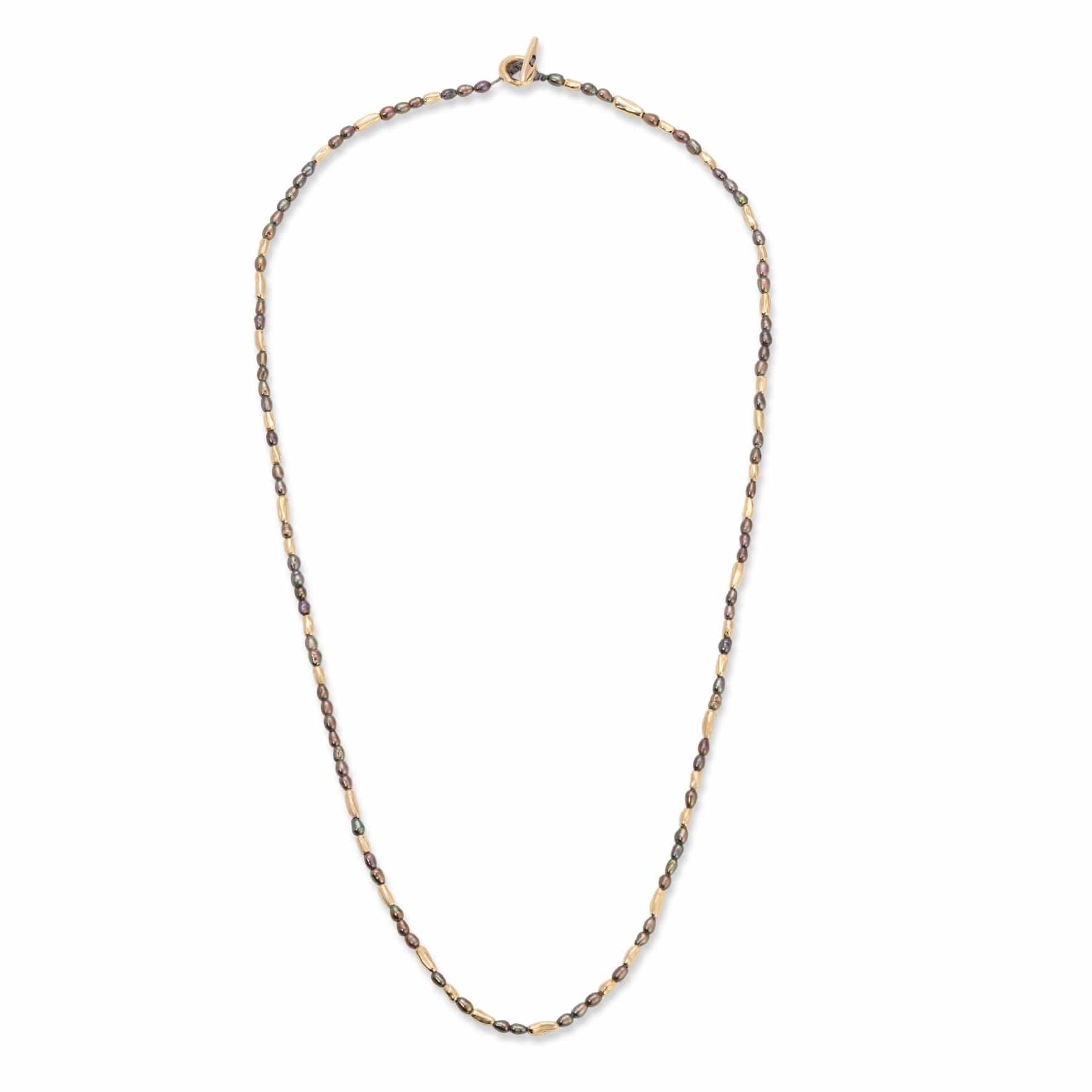 Maor 18K Yellow Gold Hokkaido Black Pearl Necklace