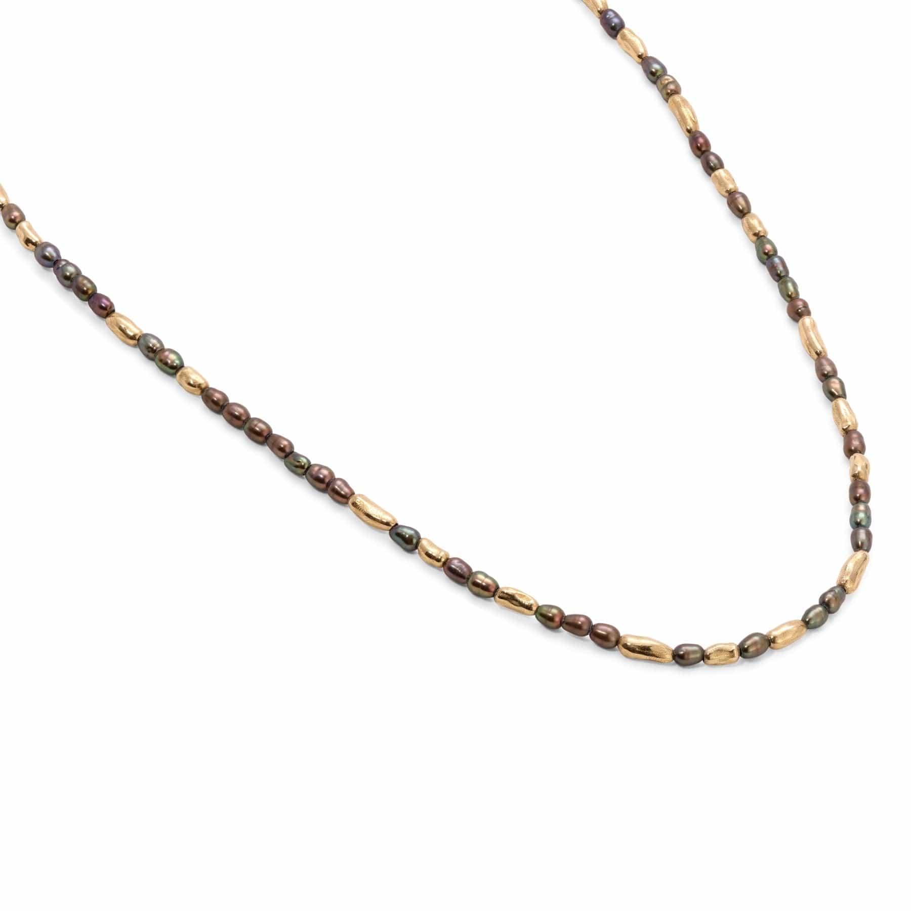 Maor 18K Yellow Gold Hokkaido Black Pearl Necklace - Image 2