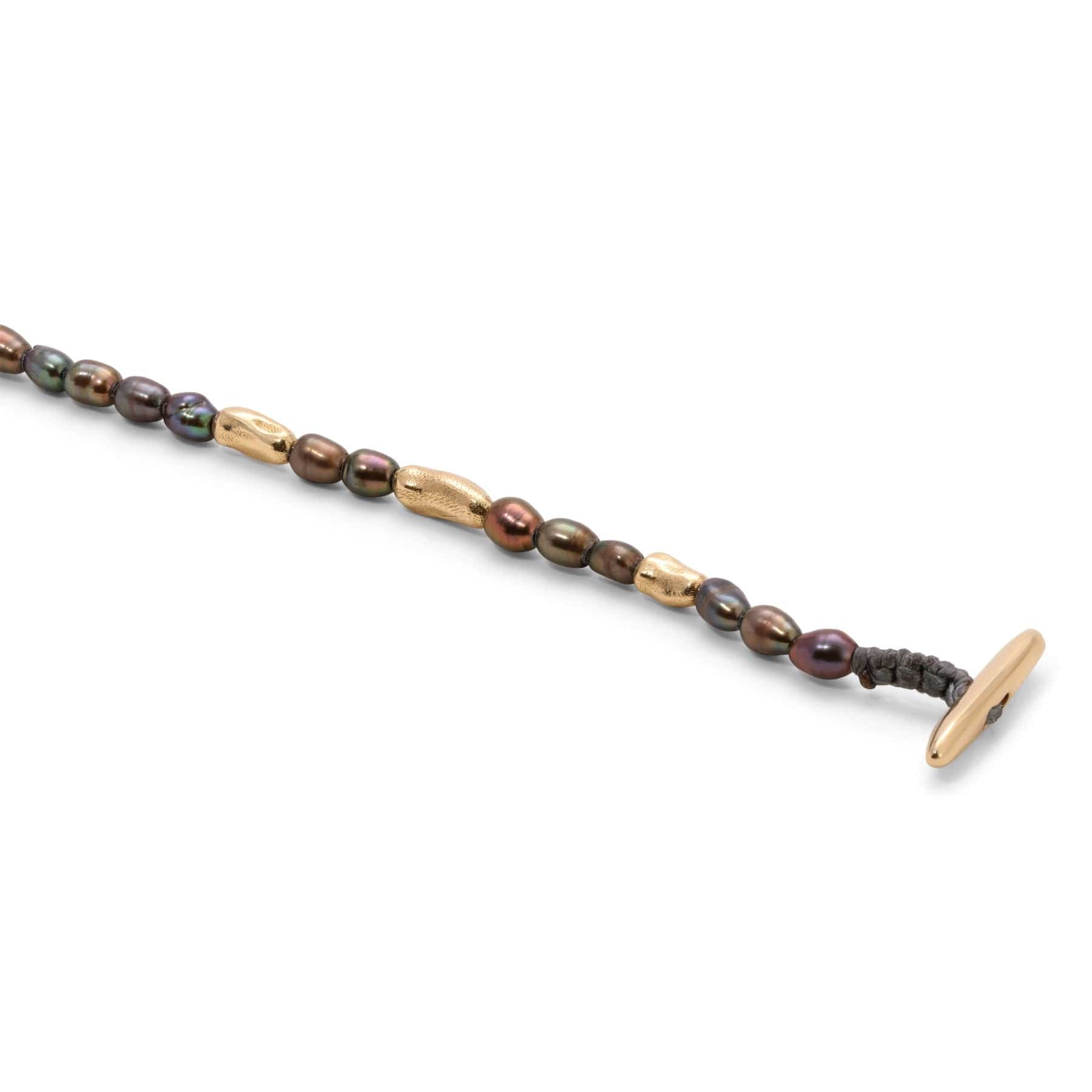 Maor 18K Yellow Gold Hokkaido Black Pearl Necklace - Image 3