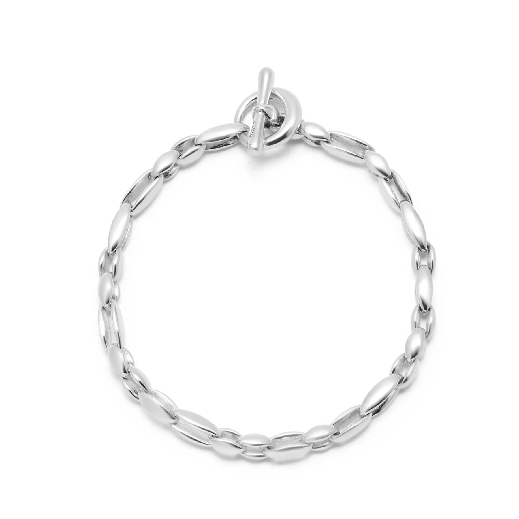 Maor Sterling Silver Bradoon Mixed Medium Link Bracelet - Image 2