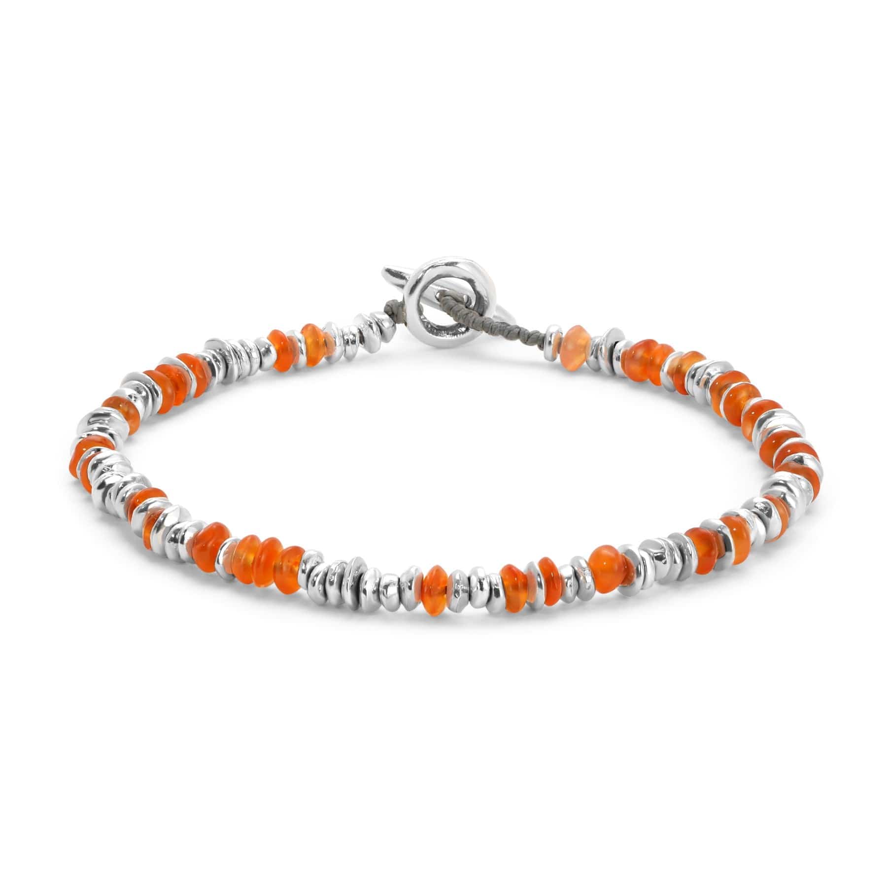 Maor Sterling Silver Carnelian Pilla Bracelet