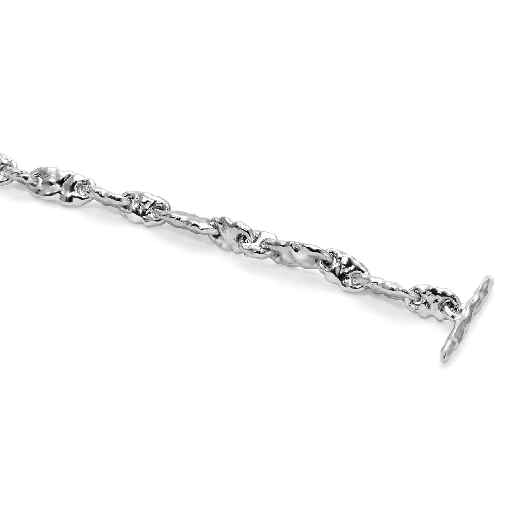 Maor Sterling Silver Dali Textured Link Necklace - Image 3