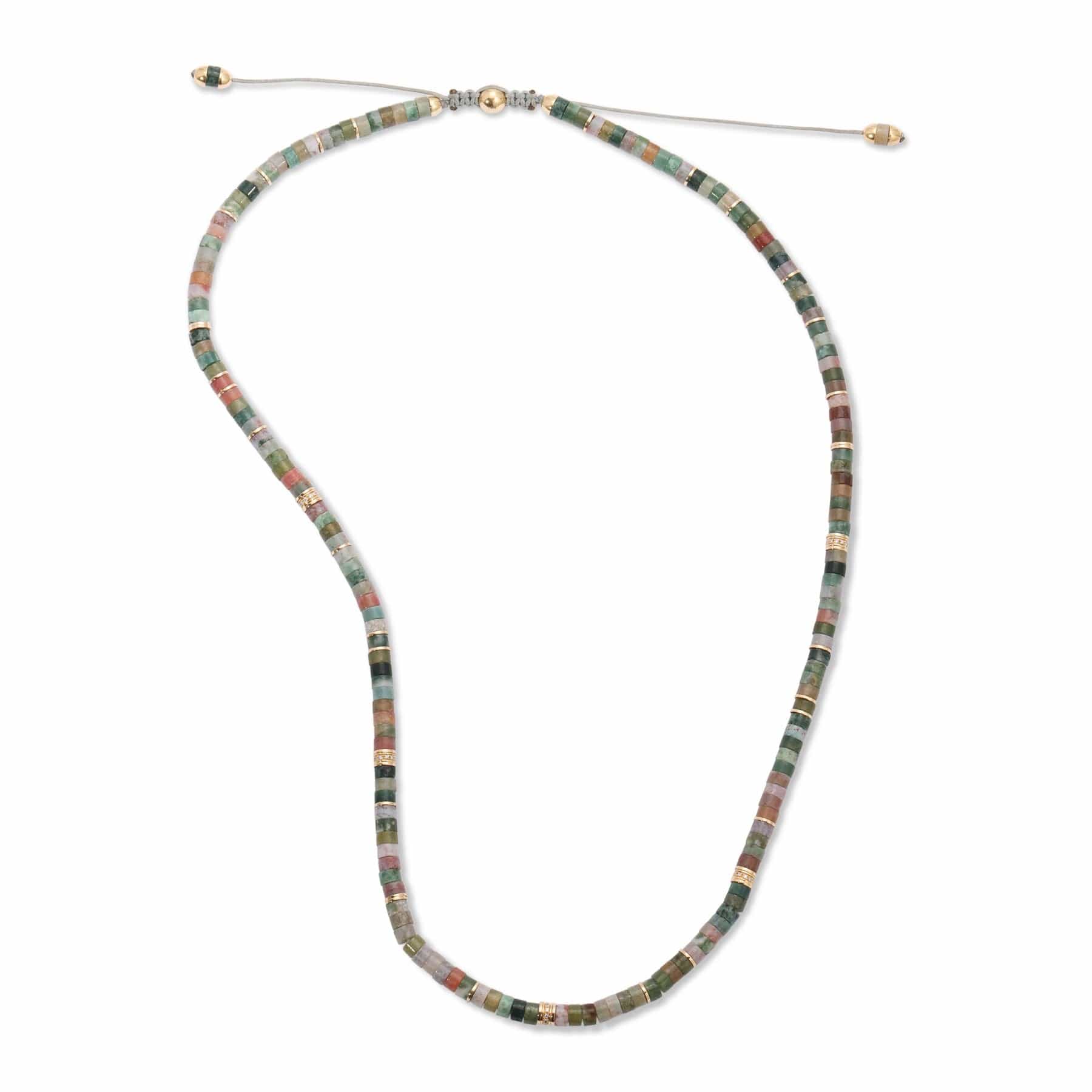 Maor 18K Yellow Gold Diamond and India Agate Tucson Necklace - Image 2
