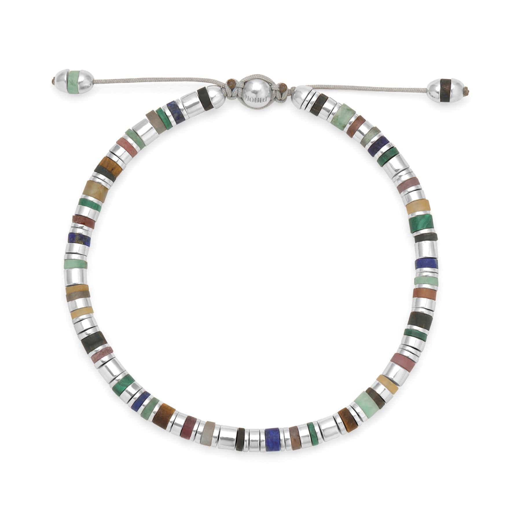 Maor Sterling Silver Matte Rainbow Gemstone Vexa Bracelet - Image 2