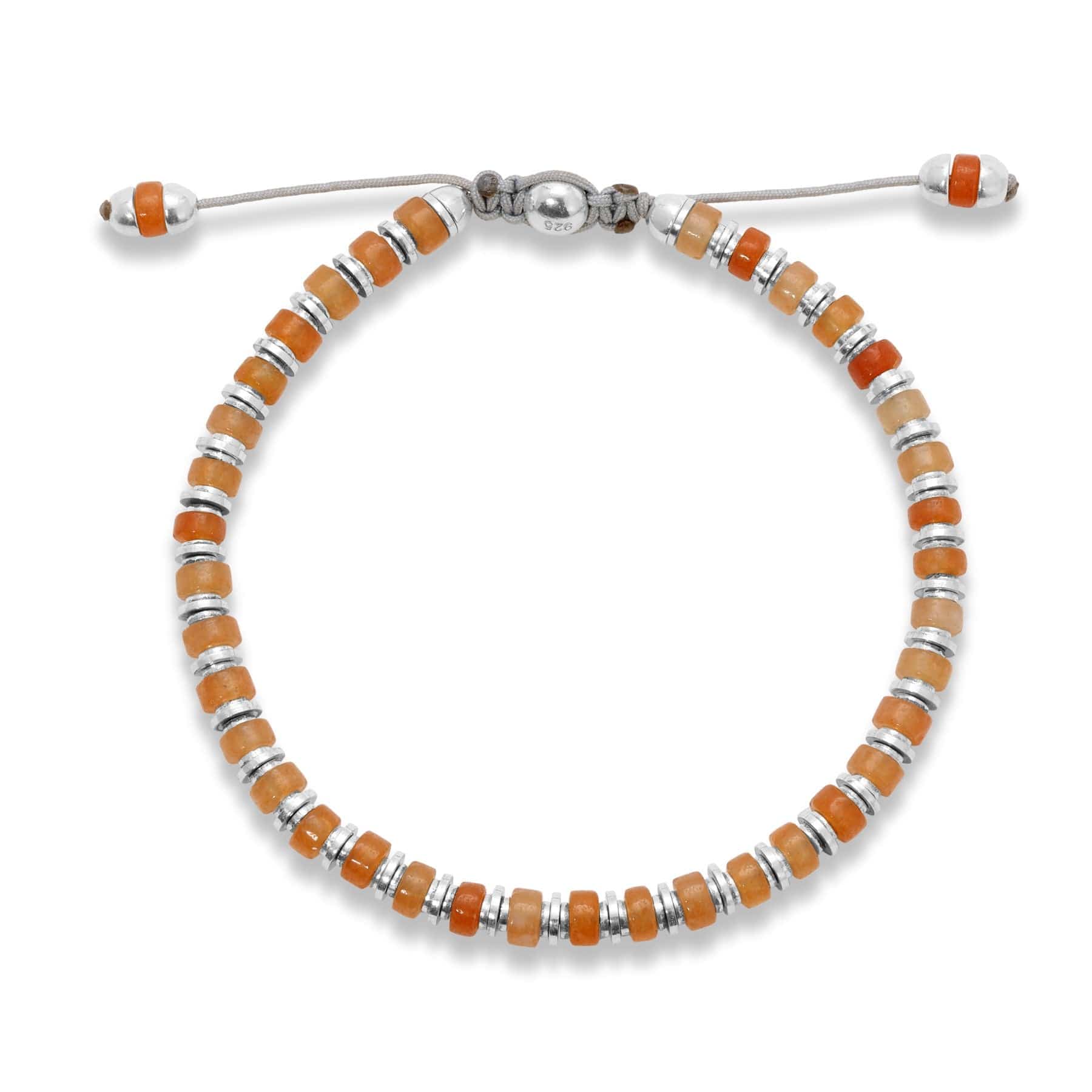 Maor Sterling Silver Orange Aventurine Sapet Bracelet - Image 2
