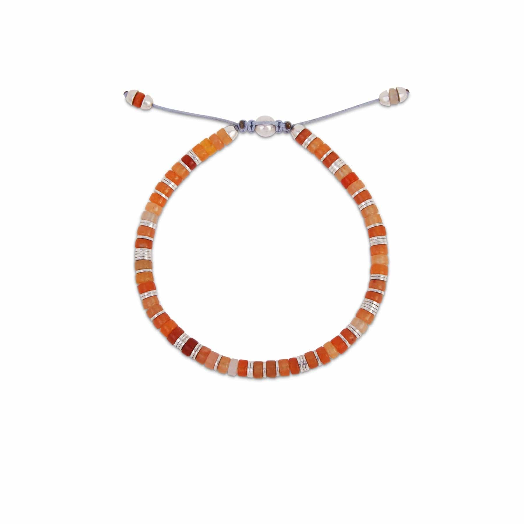 Maor Sterling Silver Orange Aventurine Tucson Bracelet - Image 2
