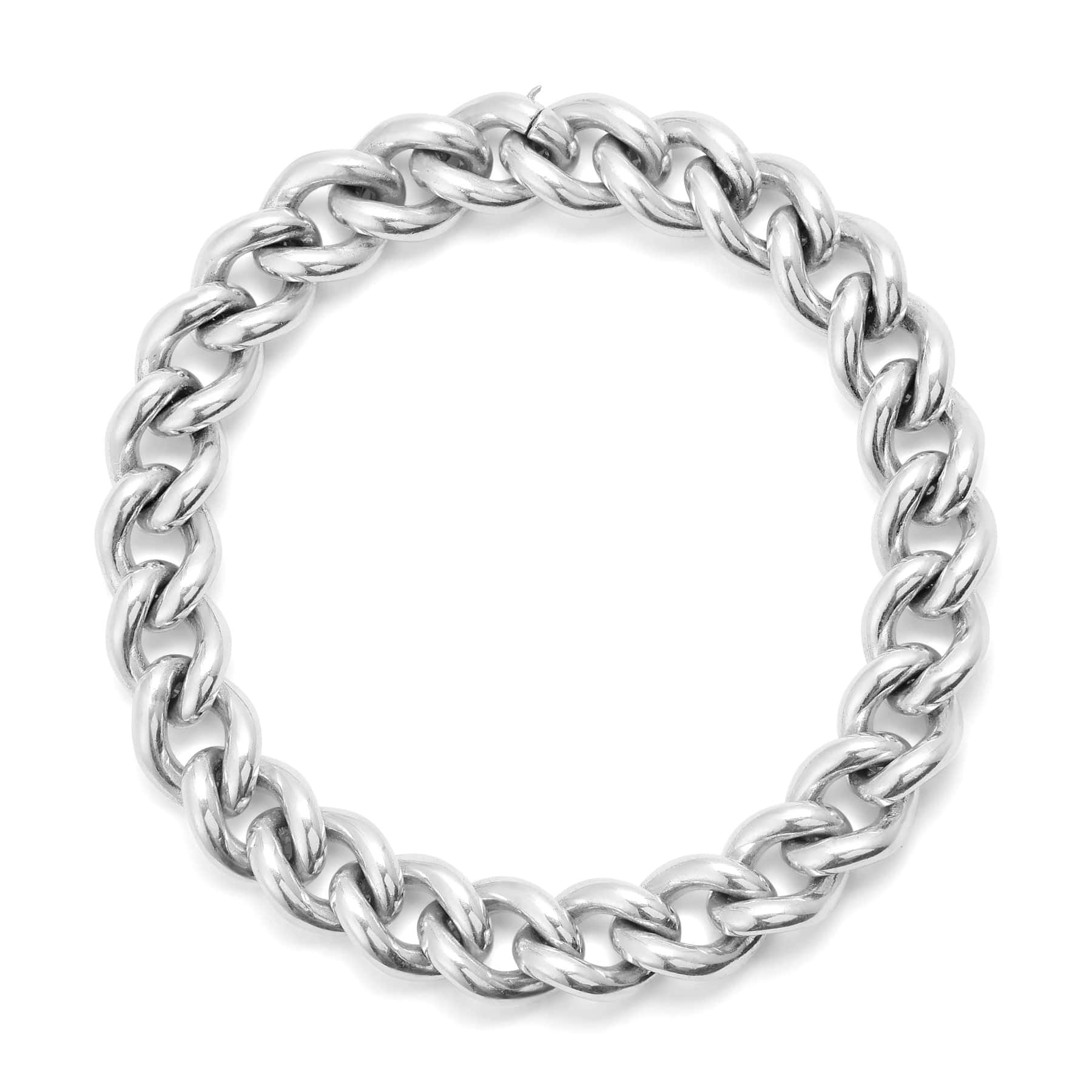Maor Sterling Silver Rein Curb Link Bracelet - Image 3