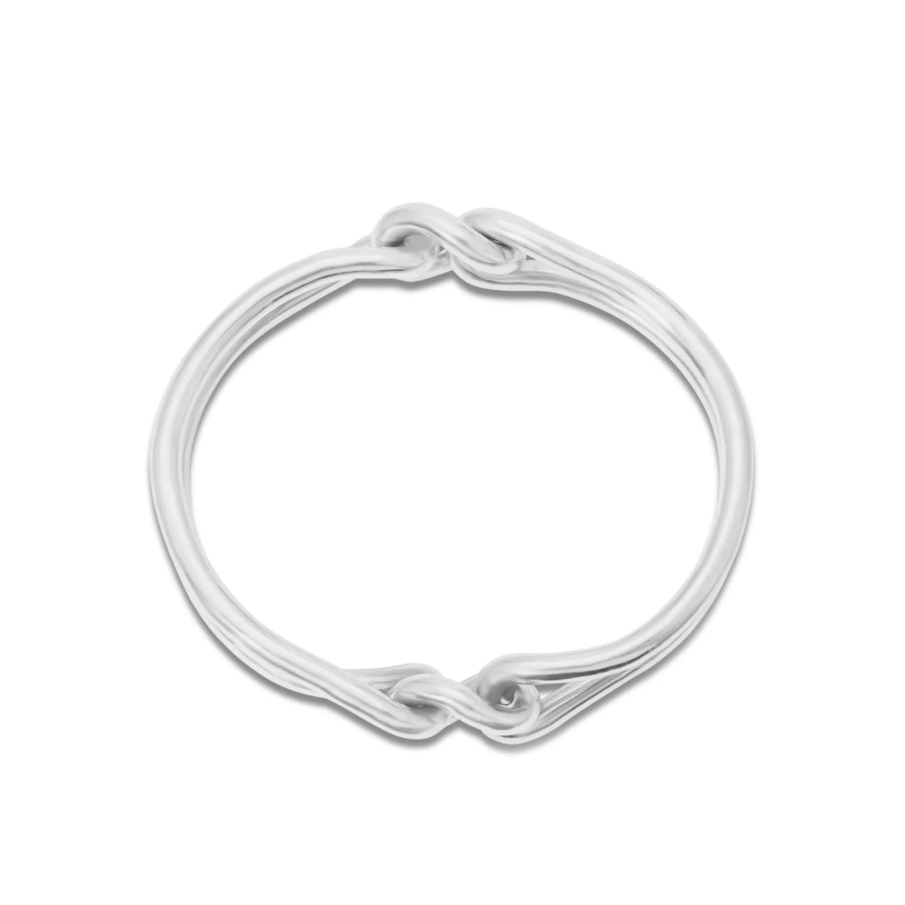 Maor Sterling Silver Unity Curb Bangle - Image 2