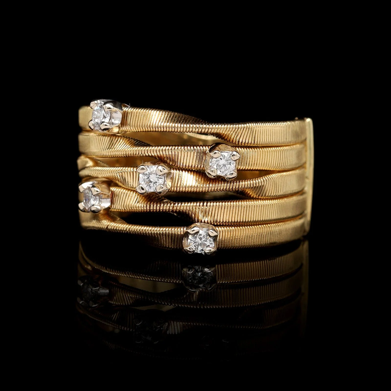 Marco Bicego 18K Two-tone Gold Estate Diamond Marrakech Ring