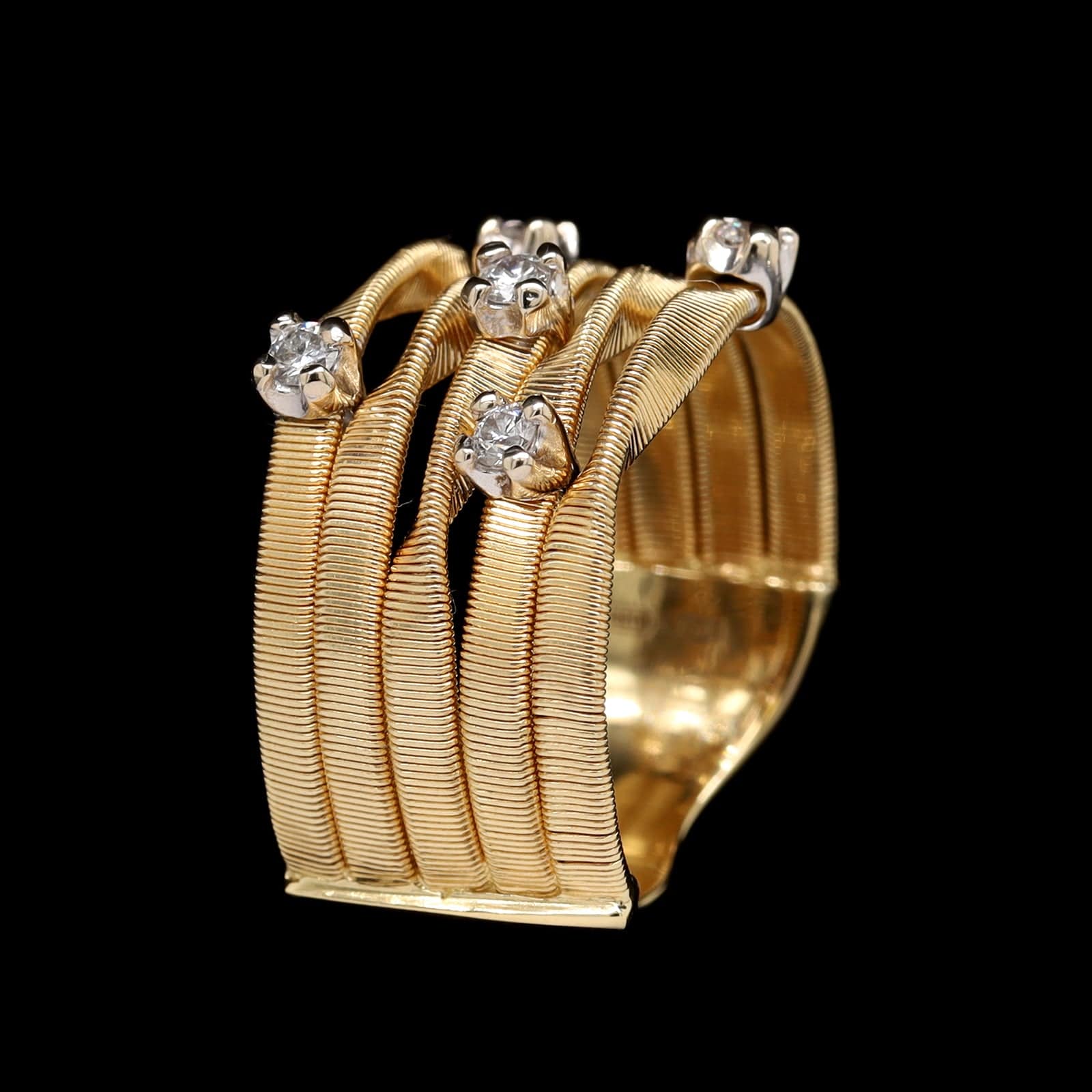 Marco Bicego 18K Two-tone Gold Estate Diamond Marrakech Ring - Image 2