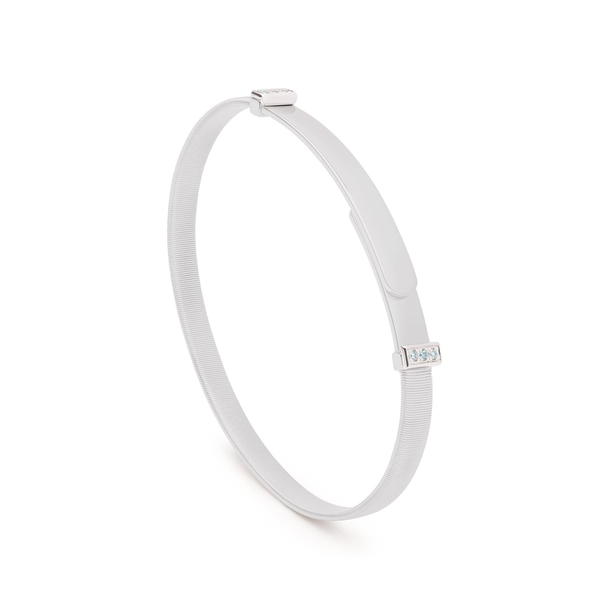 Marco Bicego 18K White Gold Masai Diamond Coil Bracelet