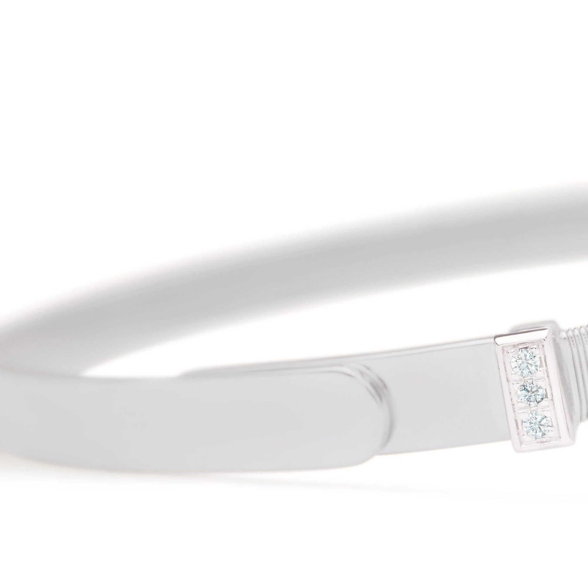 Marco Bicego 18K White Gold Masai Diamond Coil Bracelet - Image 2