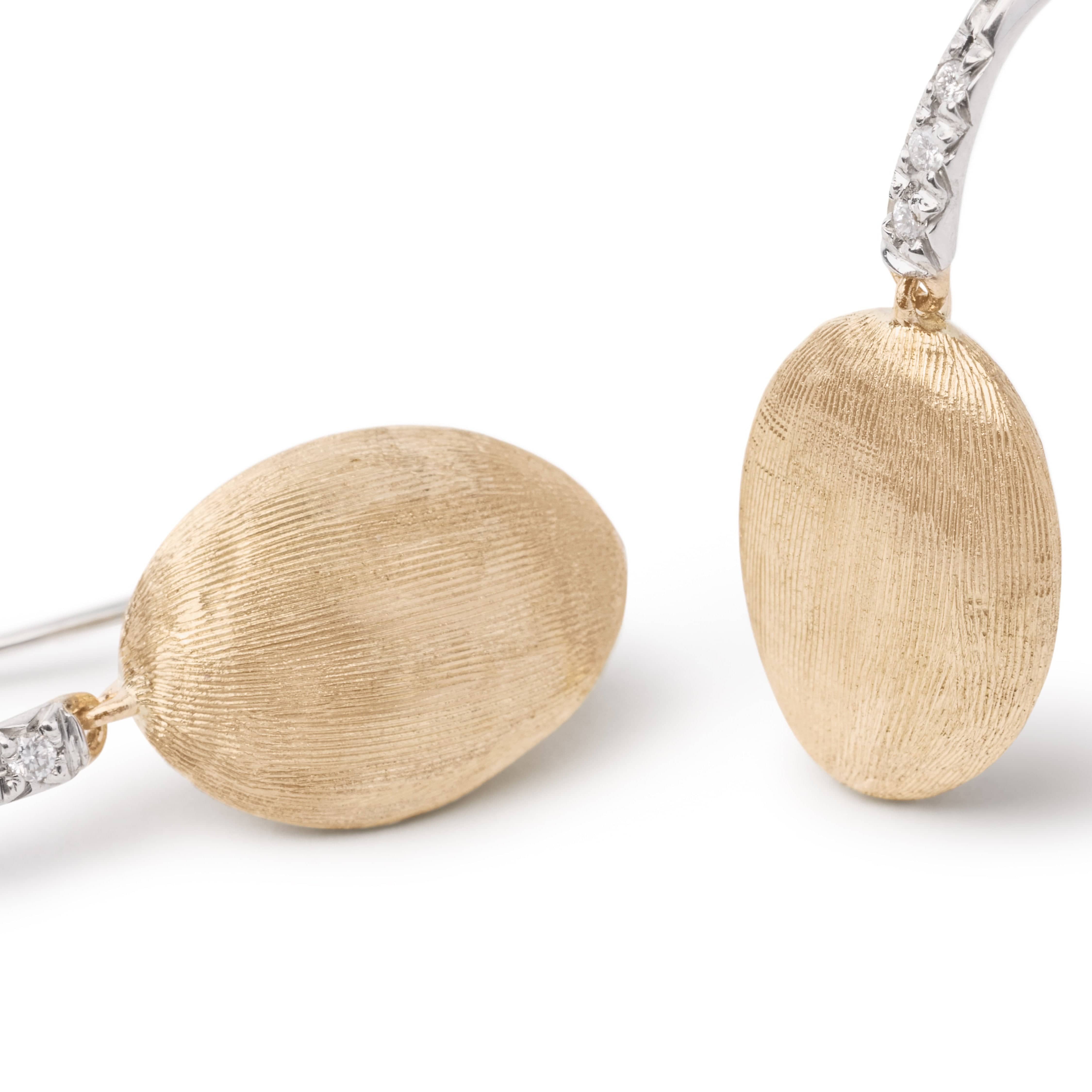 Marco Bicego 18K Yellow and White Gold Siviglia Diamond Earrings - Image 2
