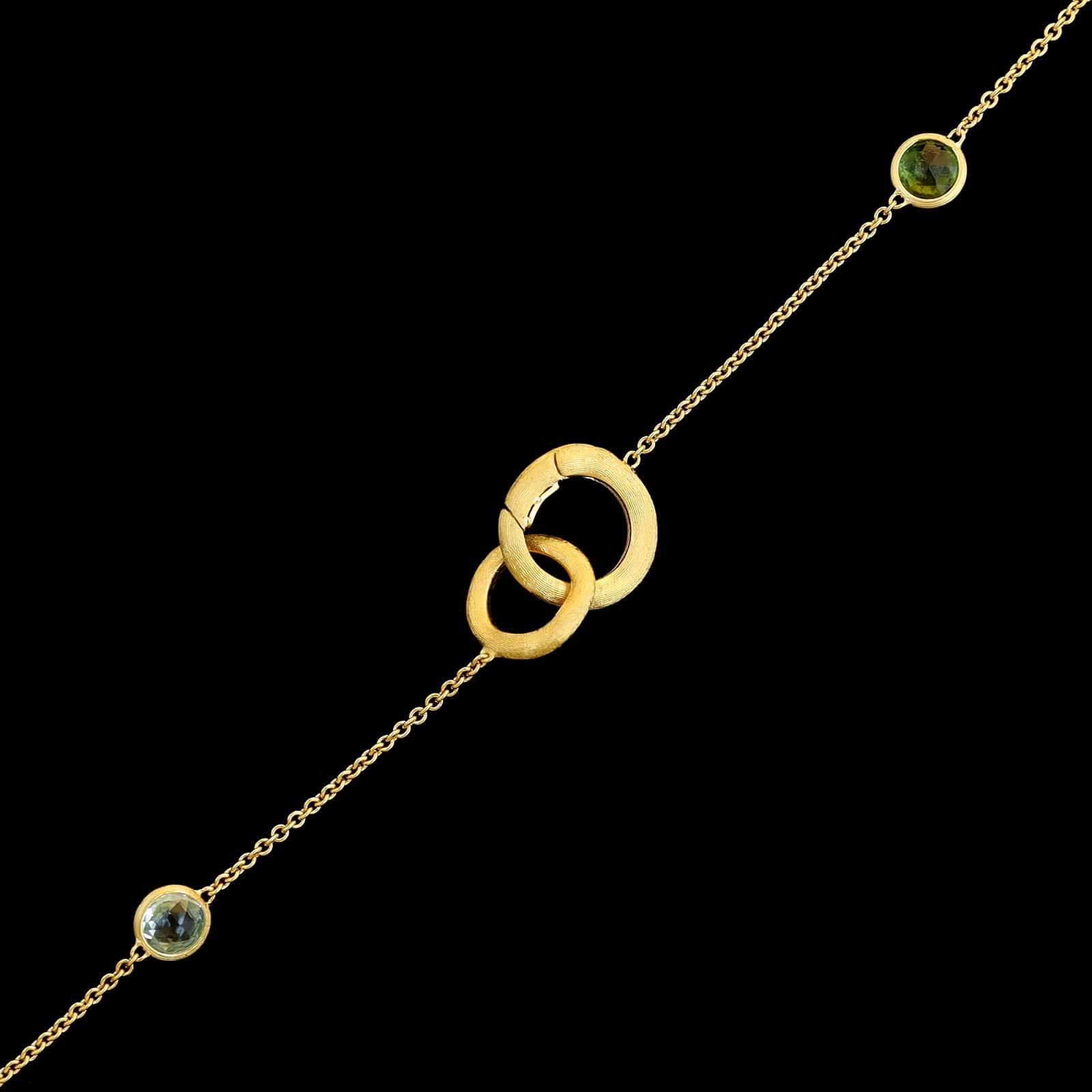 Marco Bicego 18K Yellow Gold Estate Gemset Jaipur Necklace - Image 2