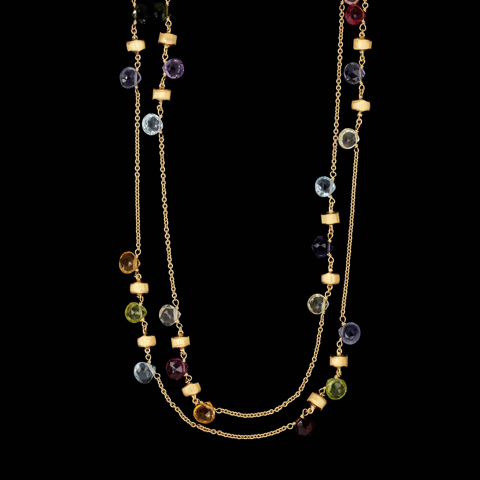 Marco Bicego 18K Yellow Gold Estate Gemset Paradise Necklace - Image 2