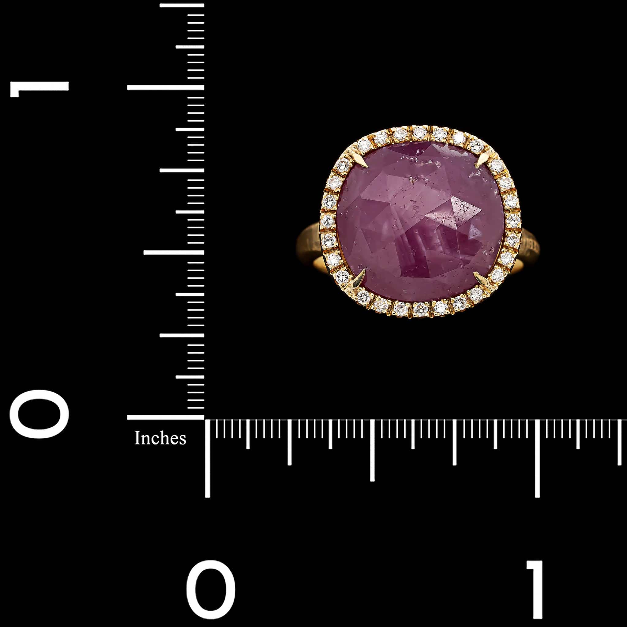 Marco Bicego 18K Yellow Gold Estate Pink Sapphire and Diamond Jaipur Ring - Image 4