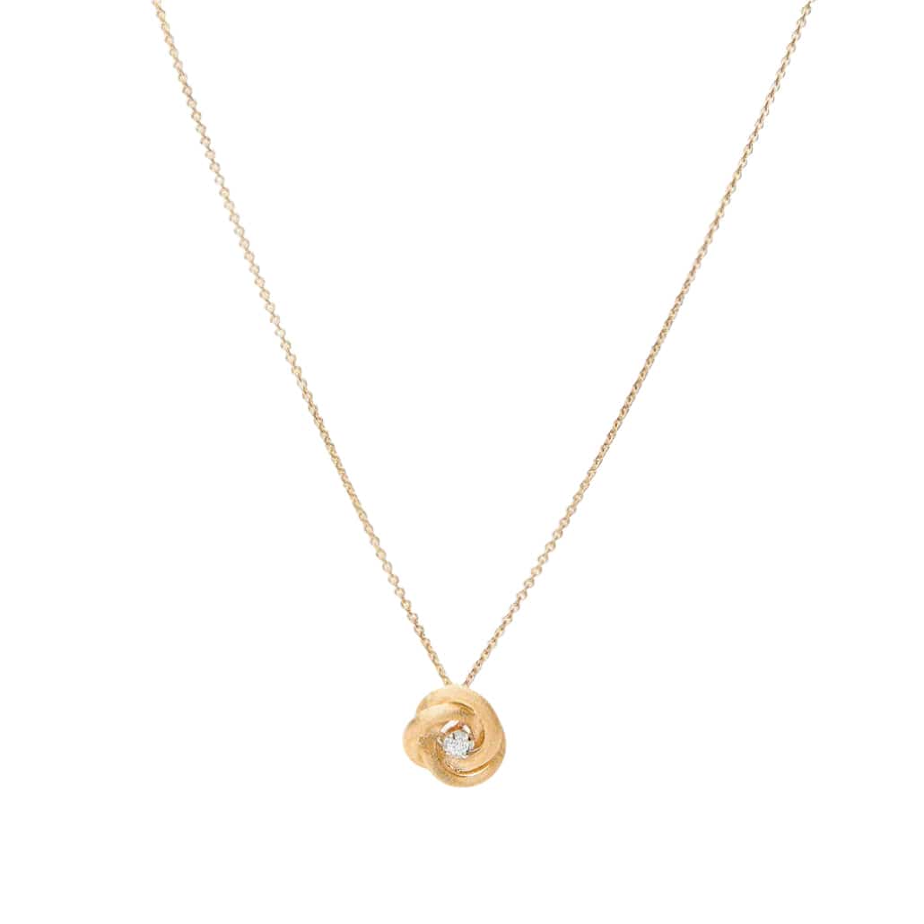 Marco Bicego 18K Yellow Gold Jaipur Diamond Knot Necklace