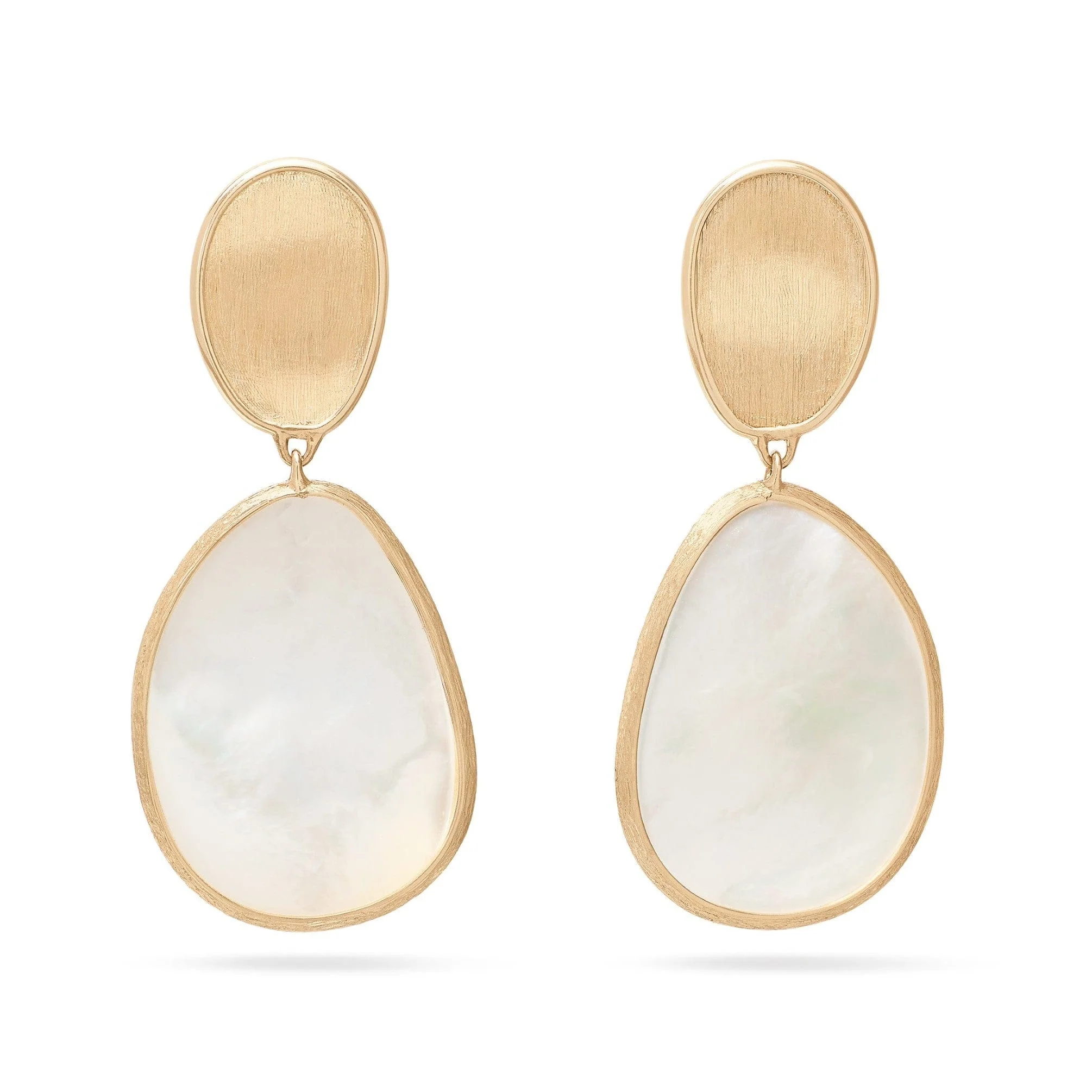 Marco Bicego 18K Yellow Gold Lunaria Mother of Pearl Drop Earrings