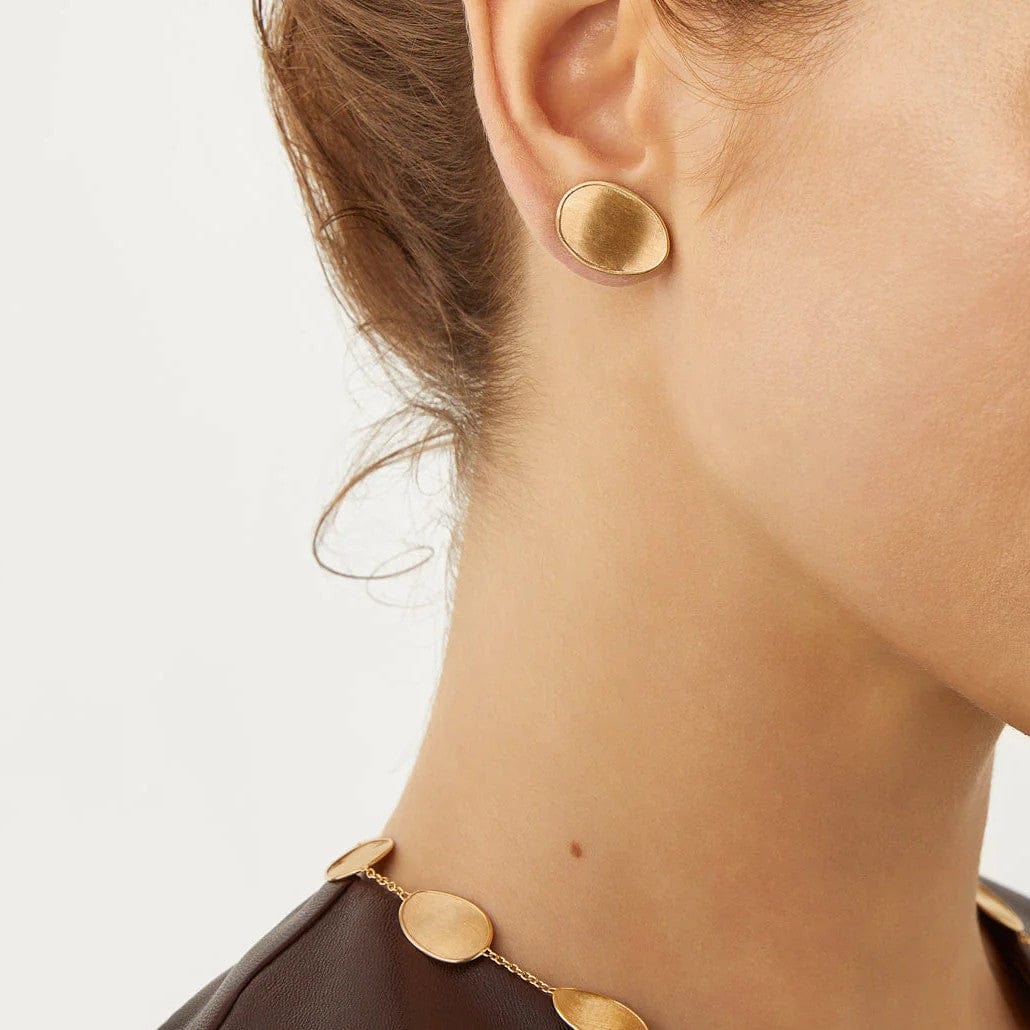 Marco Bicego 18K Yellow Gold Lunaria Stud Earrings - Image 4