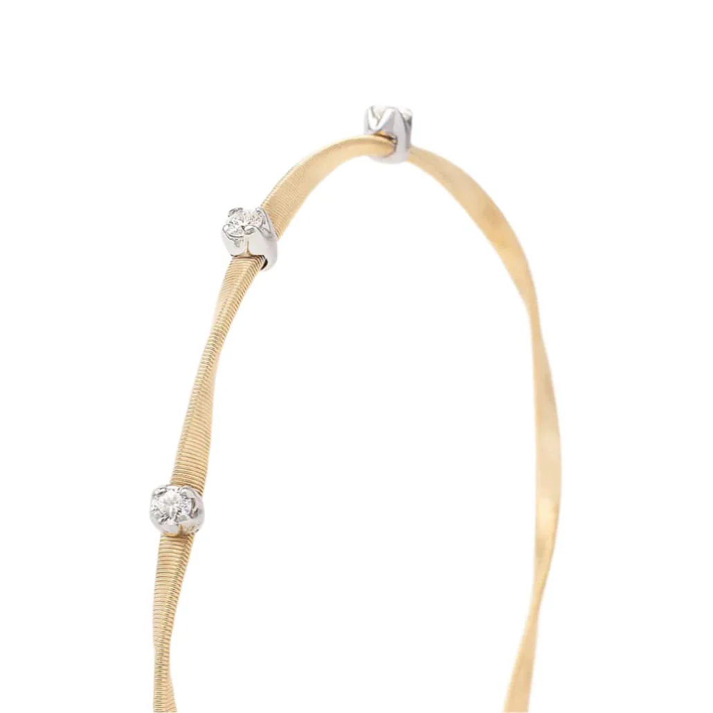 Marco Bicego 18K Yellow Gold Marrakech Diamond Coil Bracelet - Image 2