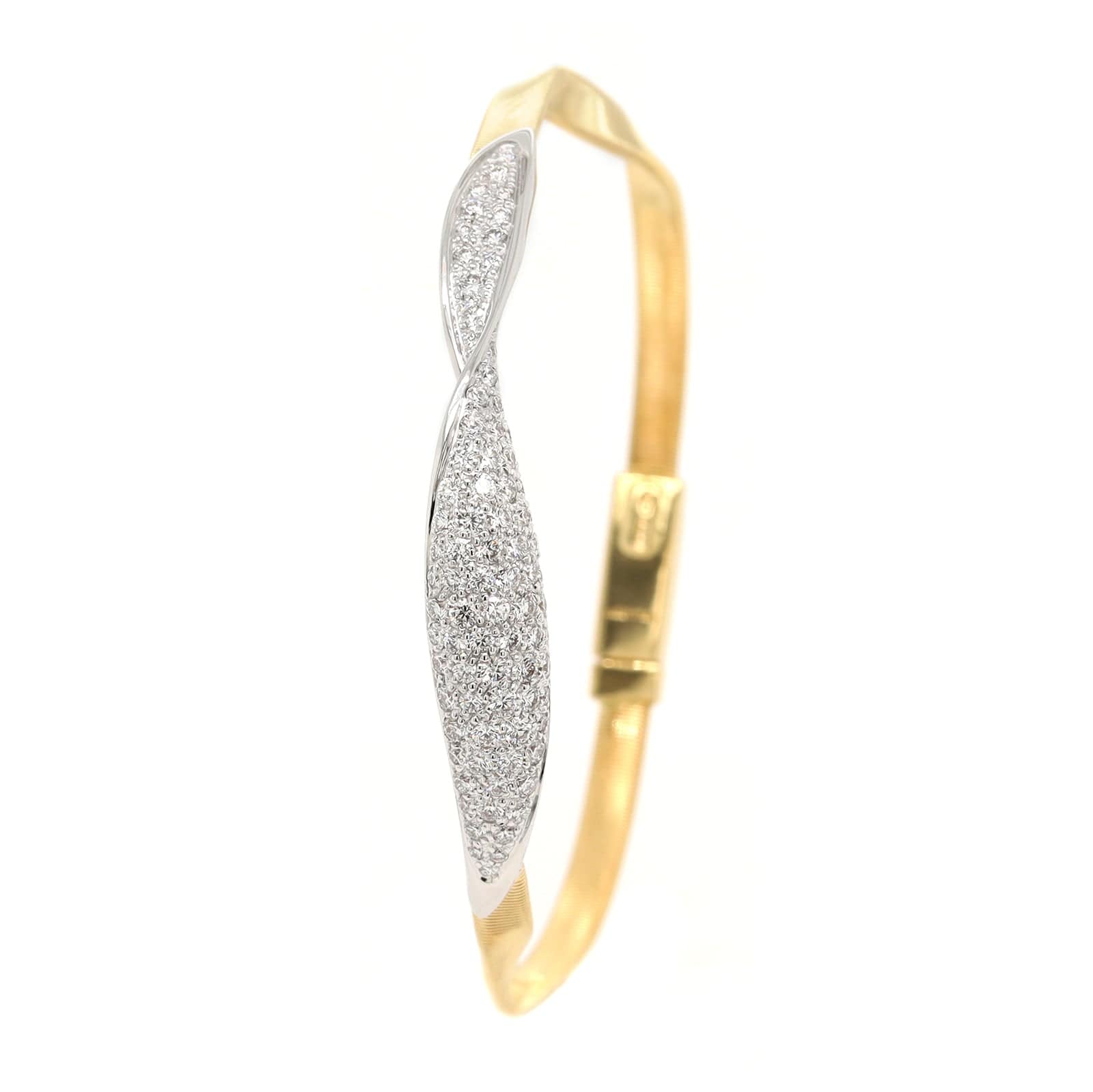 Marco Bicego 18K Yellow Gold Marrakech Pave Diamond Bracelet - Image 3