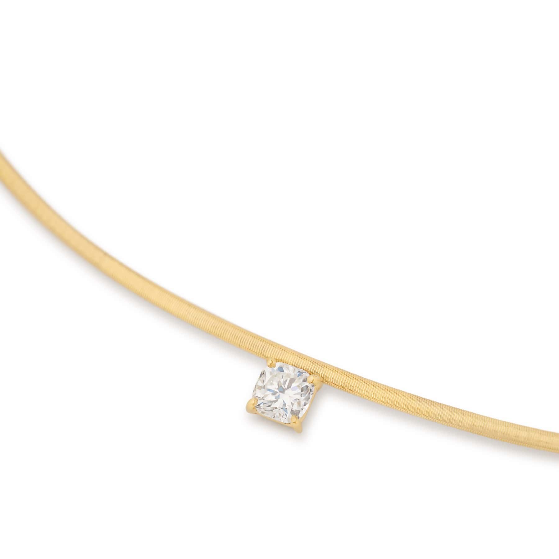 Marco Bicego 18K Yellow Gold Masai Diamond Coil Collar Necklace - Image 2