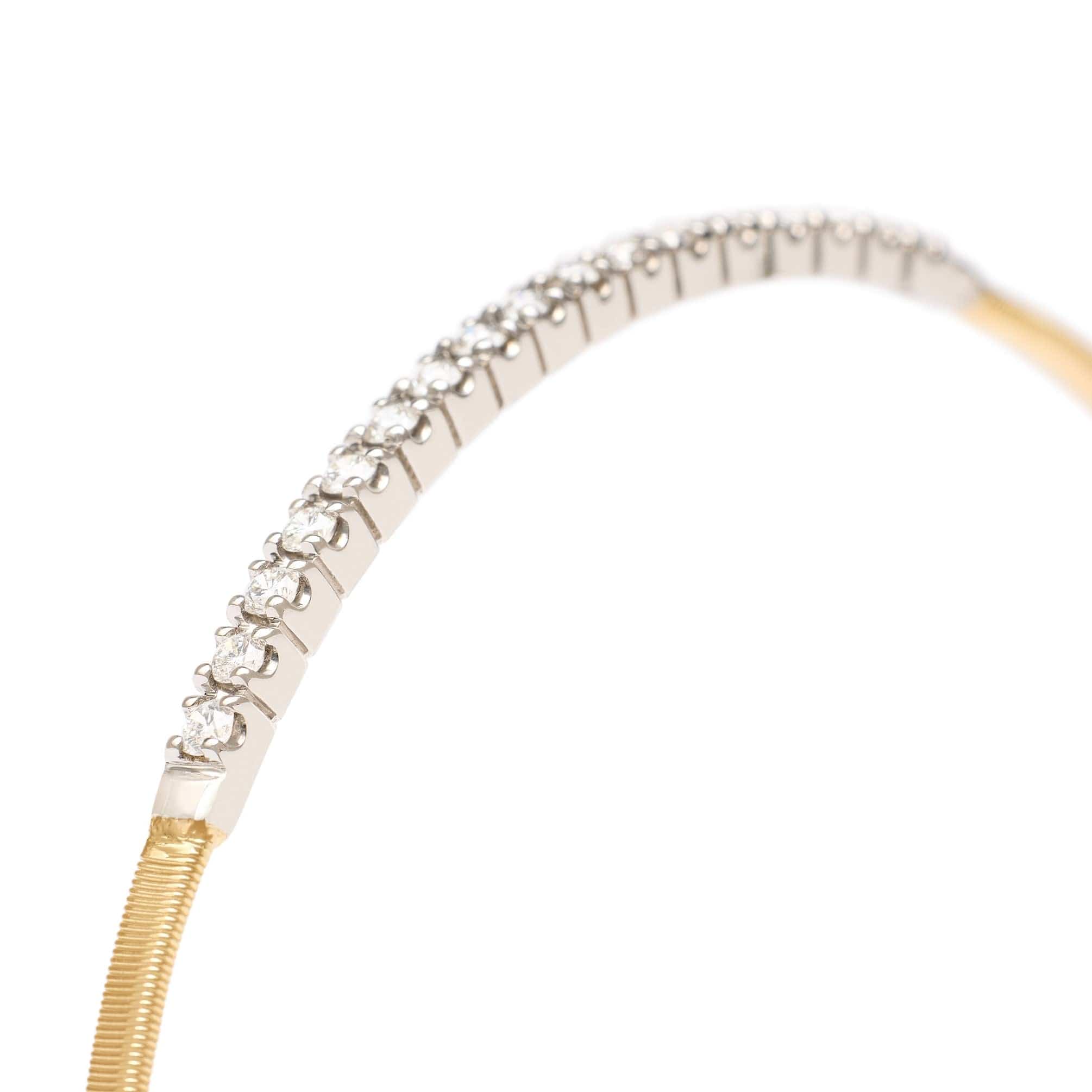 Marco Bicego 18K Yellow Gold Masai Single Strand Diamond Bracelet - Image 2