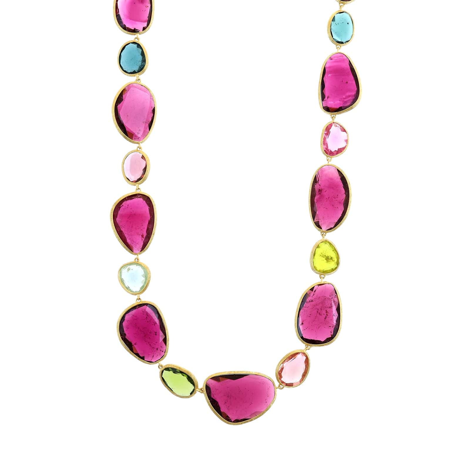 Marco Bicego 18K Yellow Gold Mixed Tourmaline Necklace - Image 2