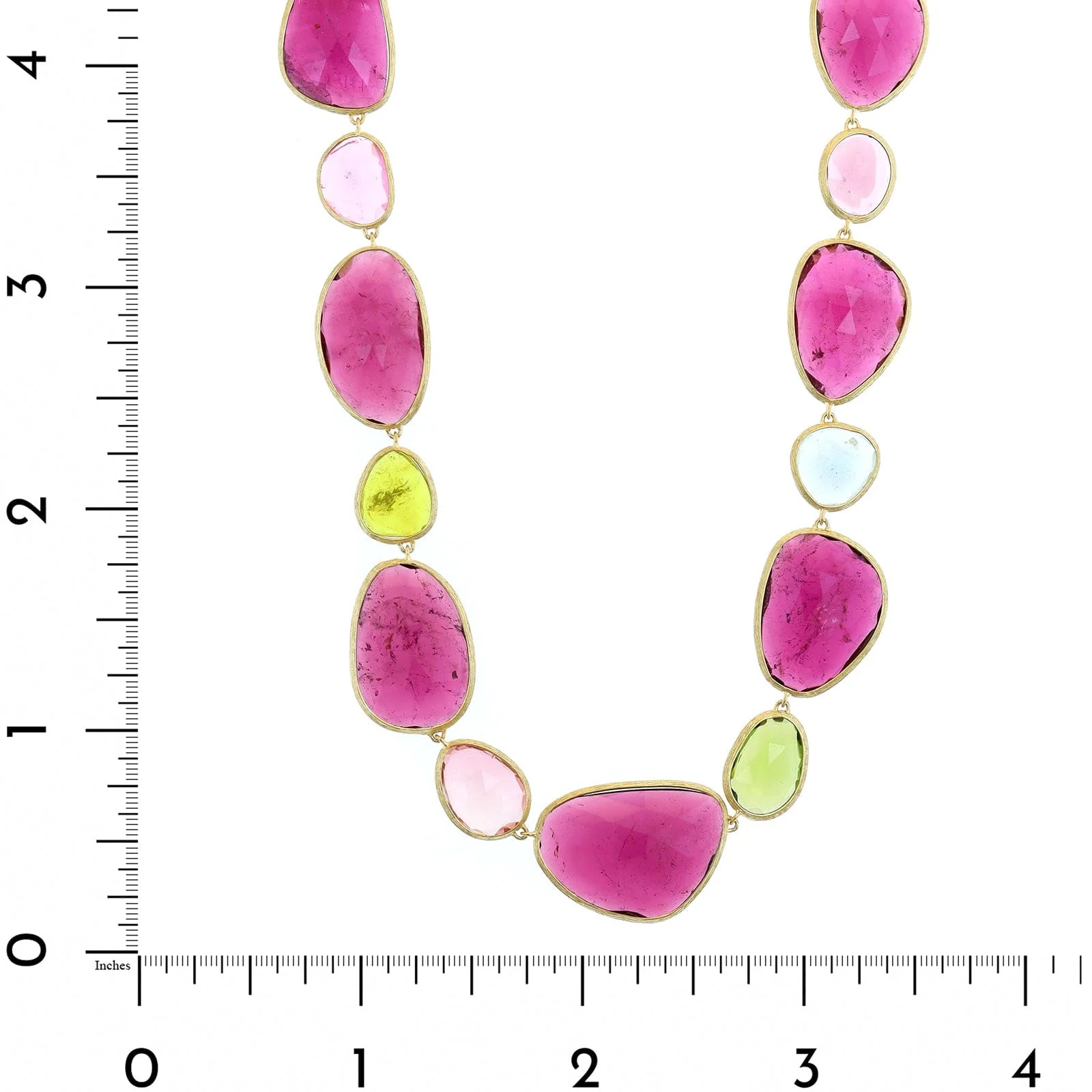Marco Bicego 18K Yellow Gold Mixed Tourmaline Necklace - Image 4