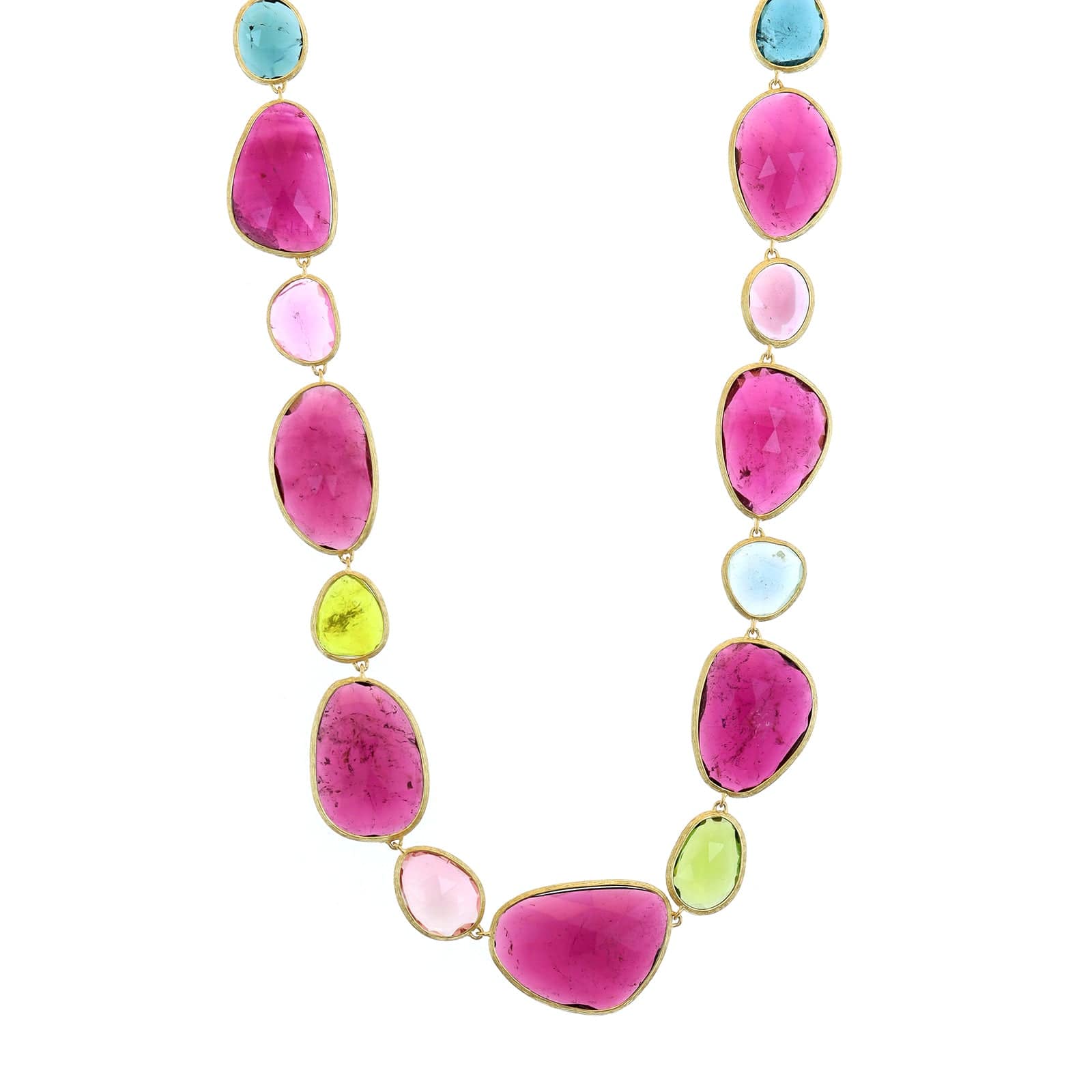 Marco Bicego 18K Yellow Gold Mixed Tourmaline Necklace - Image 5