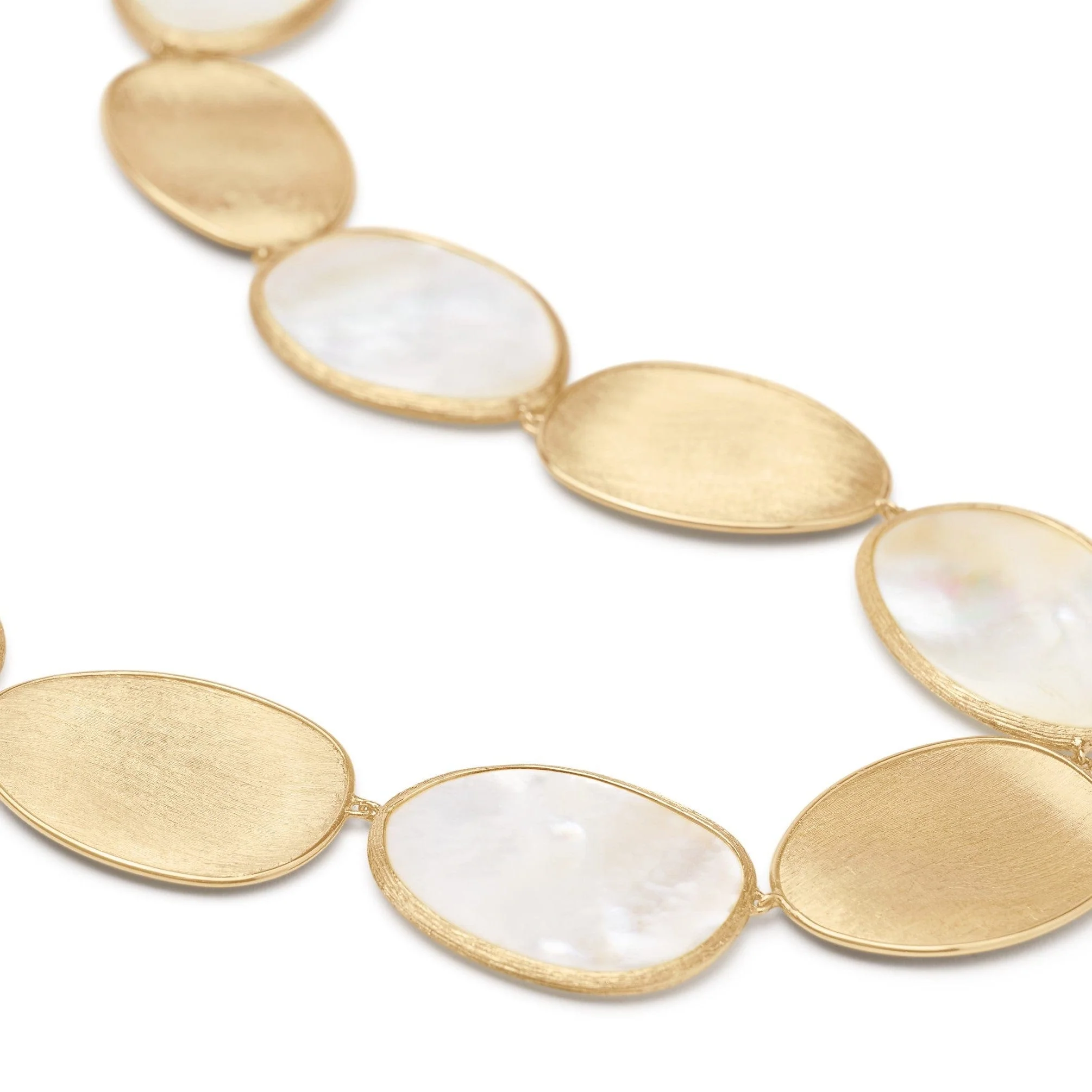 Marco Bicego 18K Yellow Gold Mother of Pearl Lunaria Necklace - Image 2