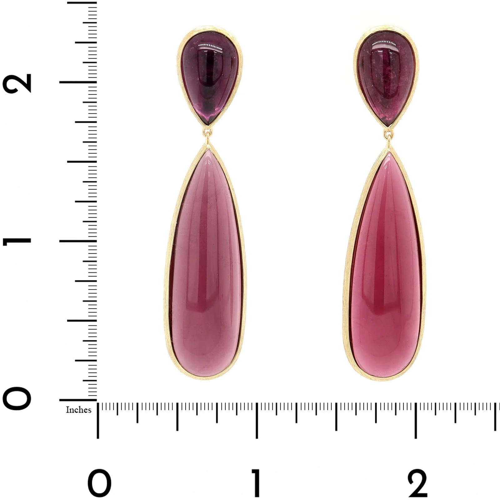 Marco Bicego 18K Yellow Gold Pink Tourmaline Drop Earrings - Image 2
