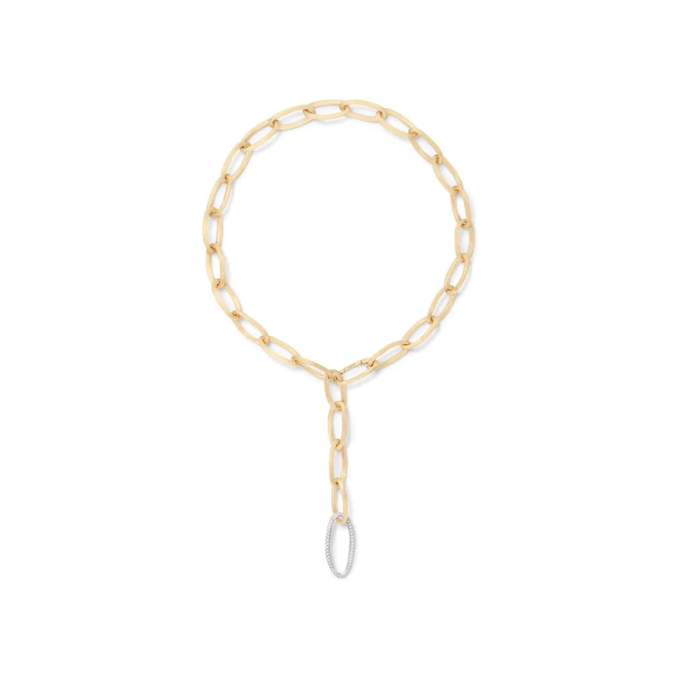 Marco Bicego 18K Yellow & White Gold Jaipur Diamond Link Necklace