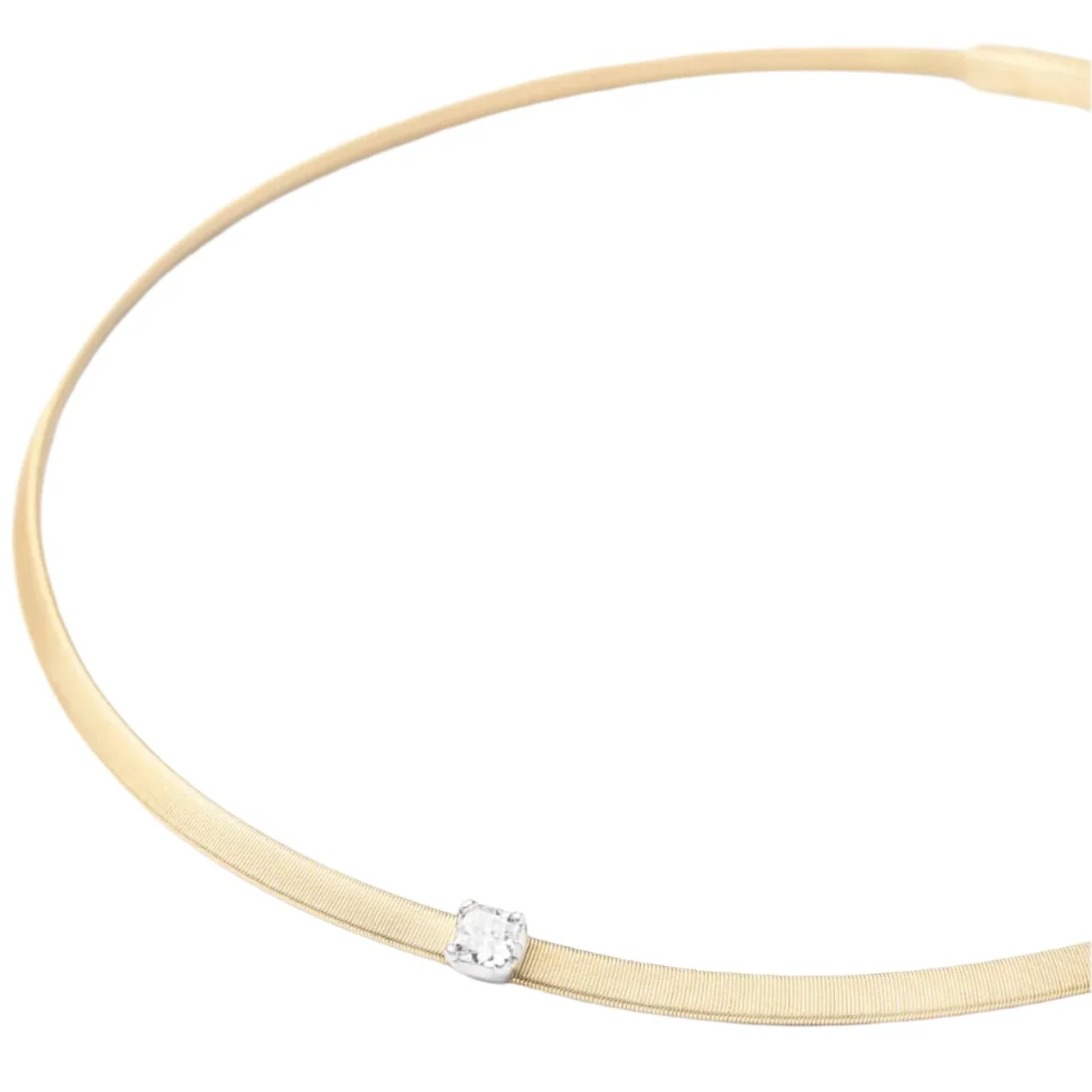 Marco Bicego 18K Yellow & White Gold Masai Single Strand Diamond Necklace - Image 2