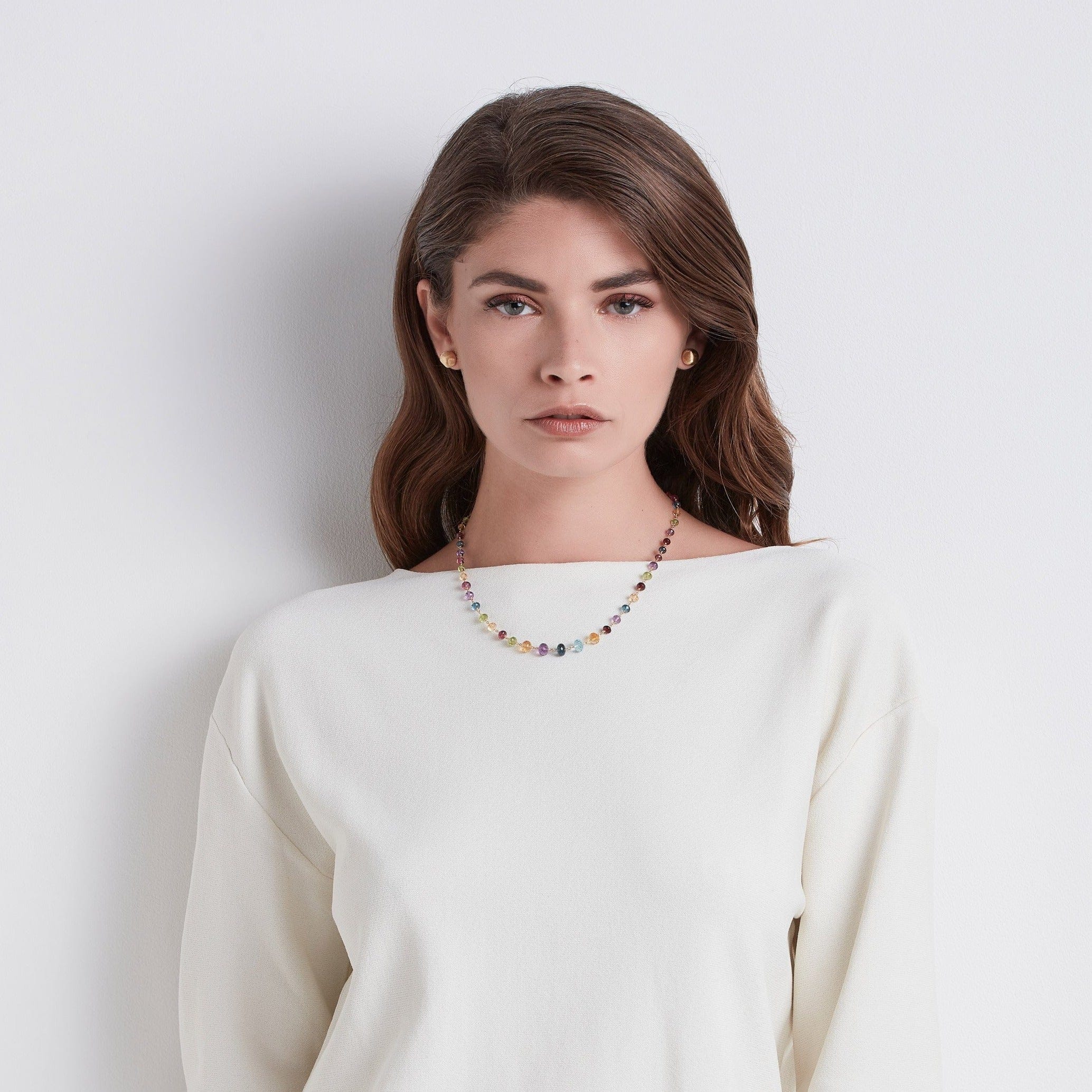 Marco Bicego Africa 18K Yellow Gold Mix Stone Necklace - Image 3
