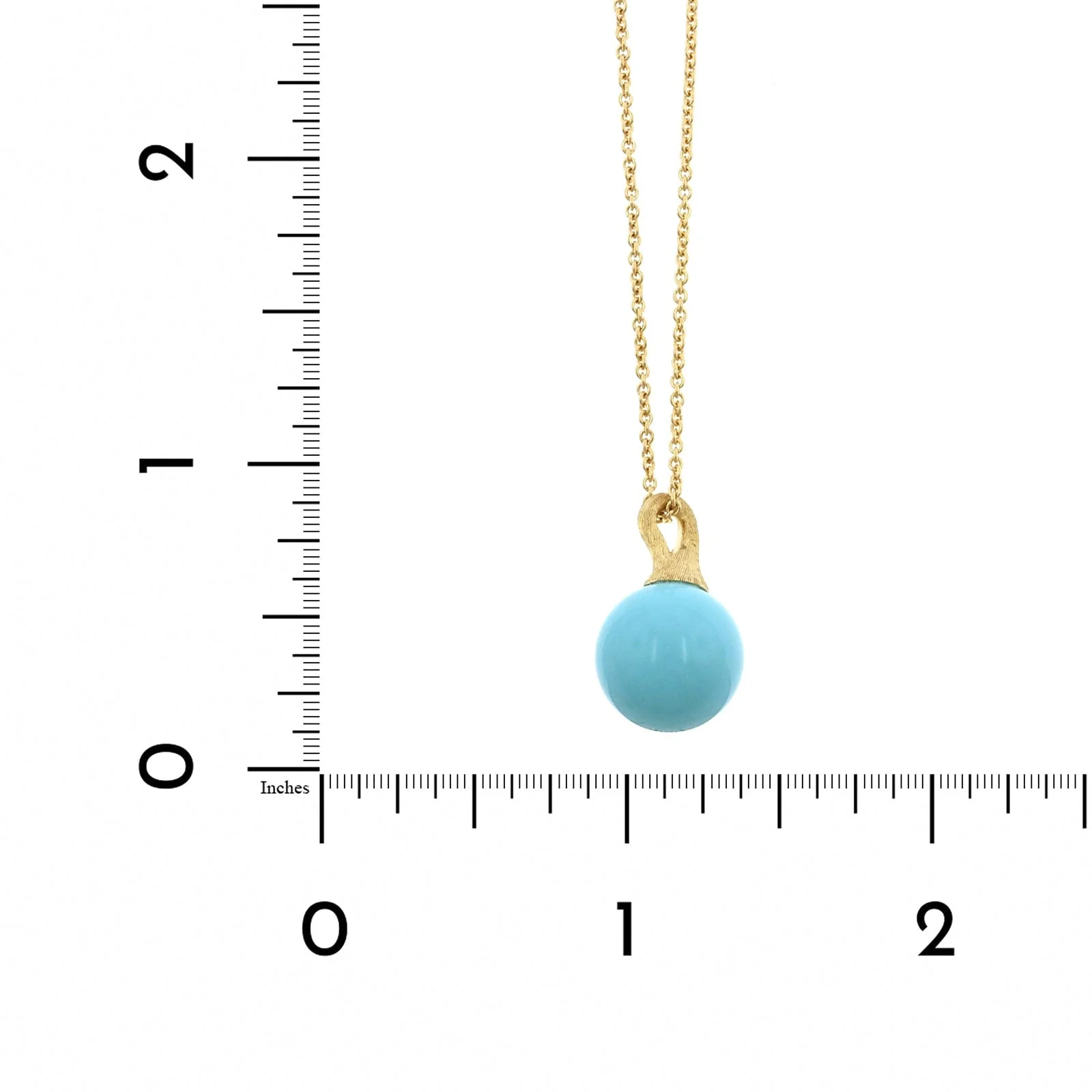 Marco Bicego Africa 18K Yellow Gold Turquoise Bead Necklace - Image 4