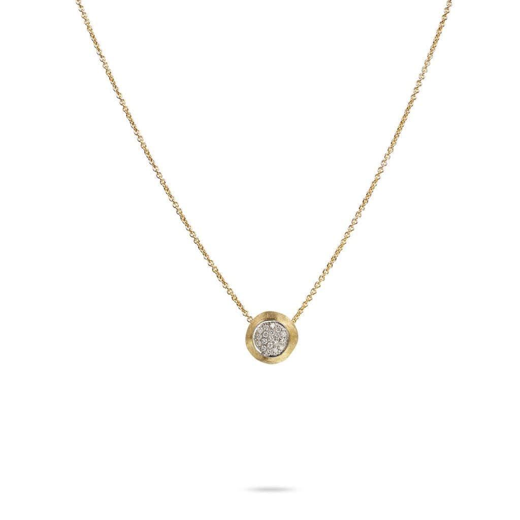 Marco Bicego Delicati 18K Yellow Gold Diamond Pave Bead Pendant Necklace - Image 3