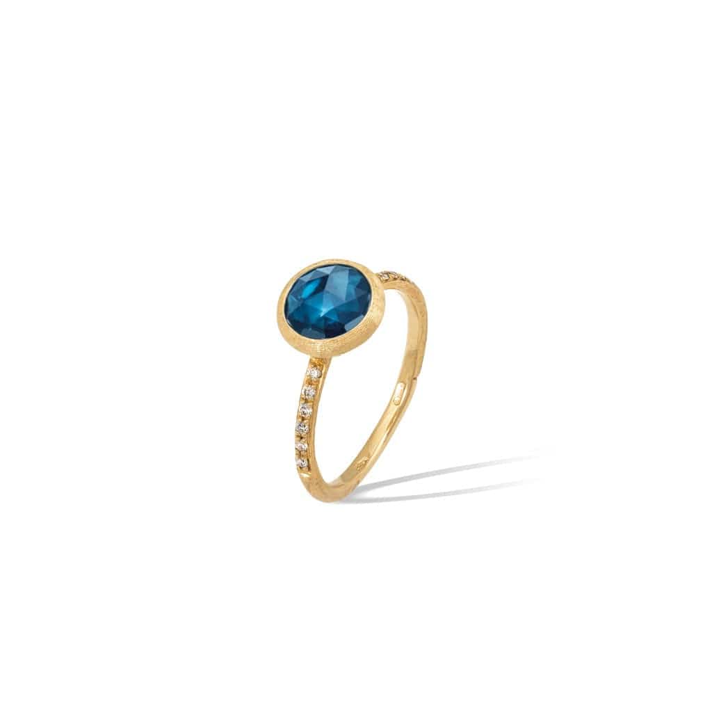 Marco Bicego Jaipur 18K Yellow Gold Blue Topaz Ring