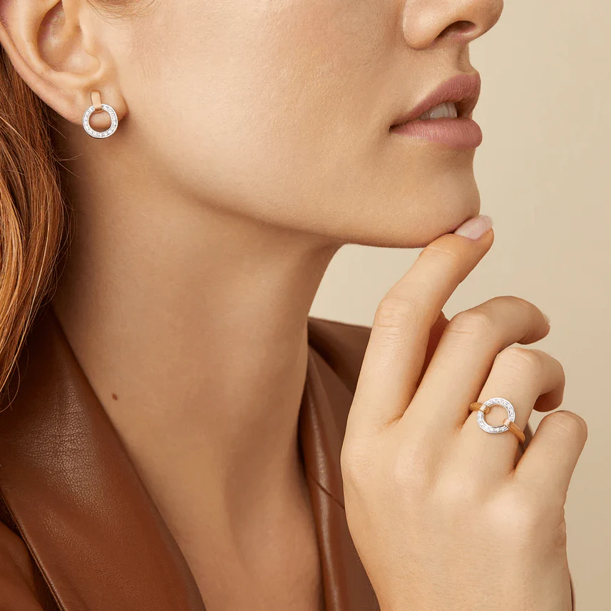 Marco Bicego Jaipur 18K Yellow Gold Diamond Circle Ring - Image 2