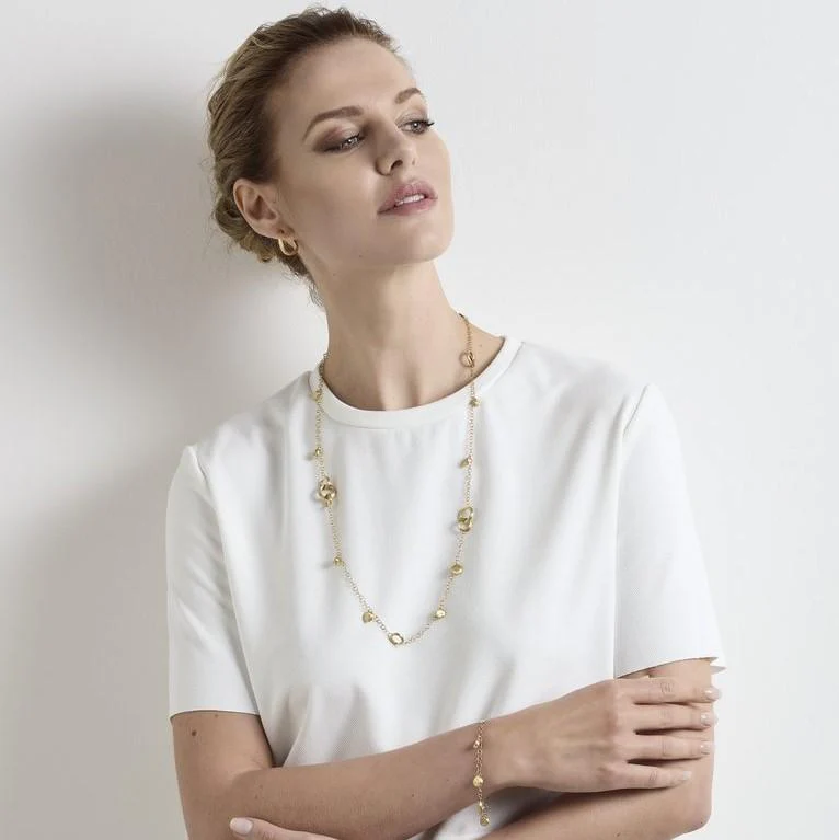 Marco Bicego Jaipur 18K Yellow Gold Disc Charm Bracelet - Image 2