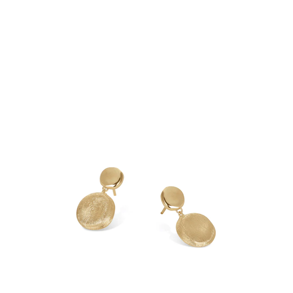 Marco Bicego Jaipur 18K Yellow Gold Double Disc Drop Earrings