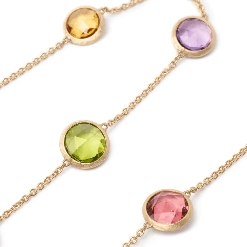 Marco Bicego Jaipur 18K Yellow Gold Multi Stone Necklace - Image 2