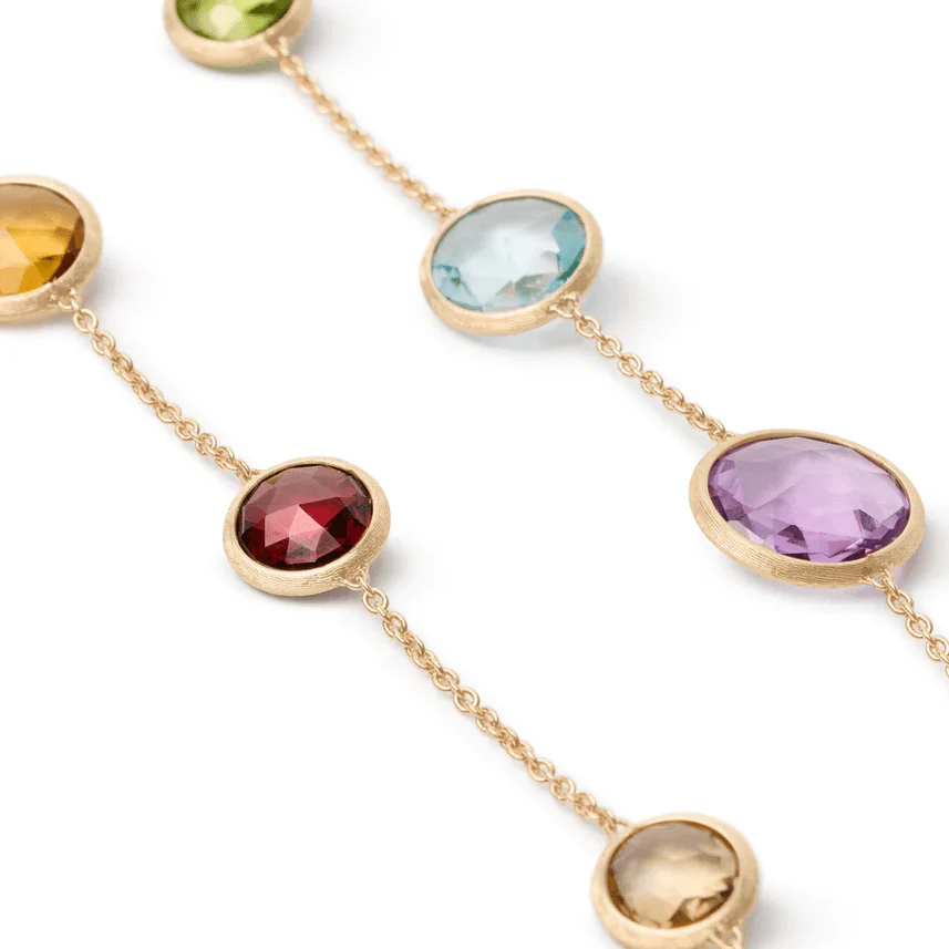 Marco Bicego Jaipur 18K Yellow Gold Multi Stone Necklace - Image 2
