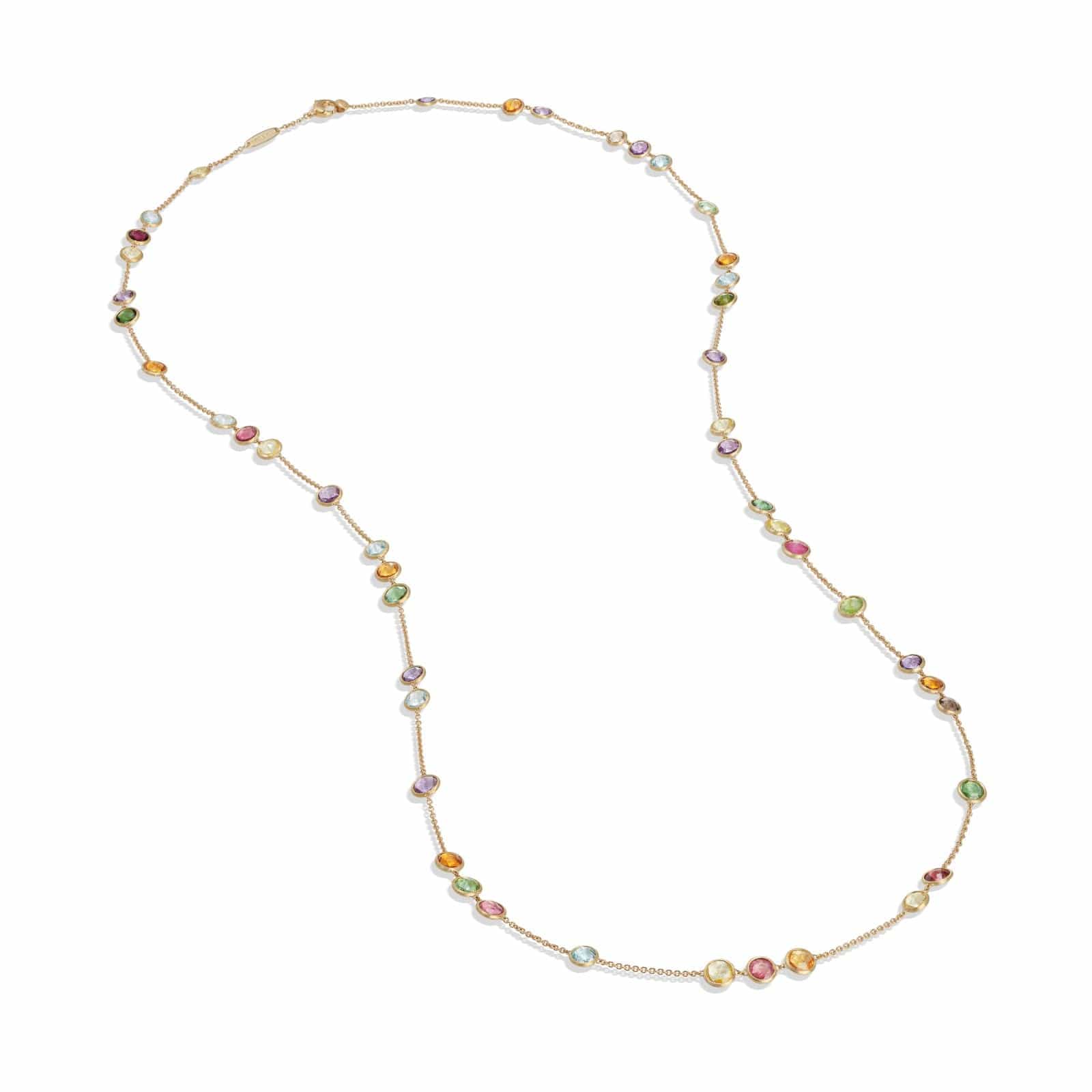 Marco Bicego Jaipur 18K Yellow Gold Multicolored Stone Necklace - Image 2