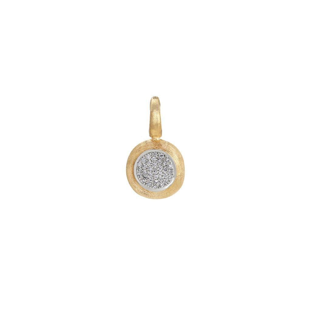 Marco Bicego Jaipur 18K Yellow Gold Small Pave Diamond Disc Pendant
