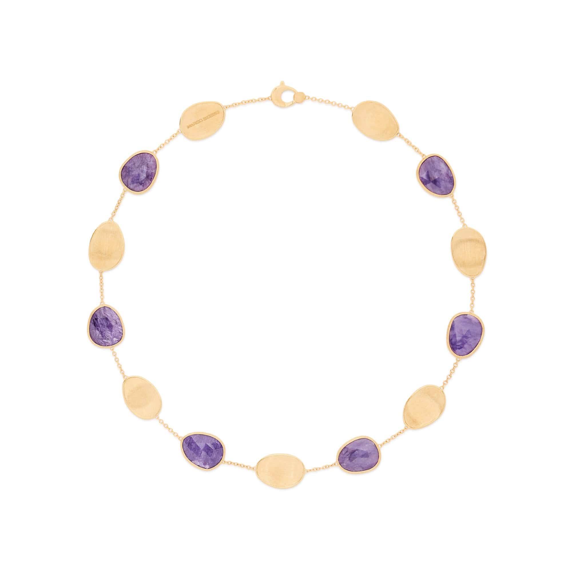 Marco Bicego Lunaria 18K Yellow Gold Charoite Necklace