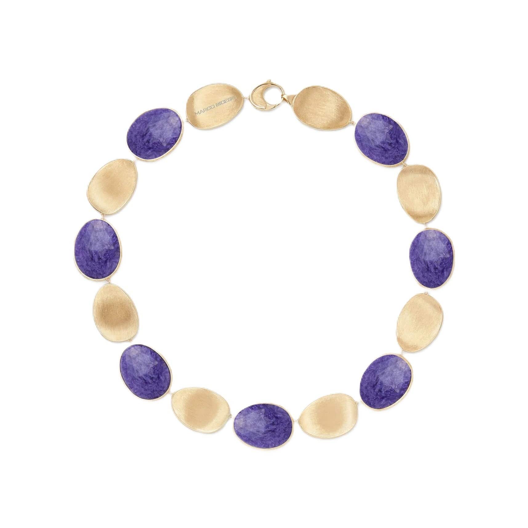 Marco Bicego Lunaria 18K Yellow Gold Charoite Necklace