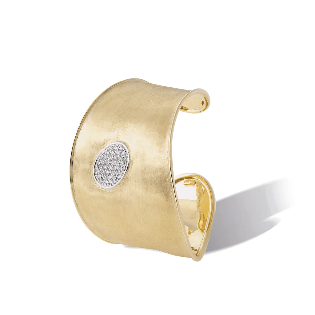 Marco Bicego Lunaria 18K Yellow Gold Diamond Cuff Bracelet